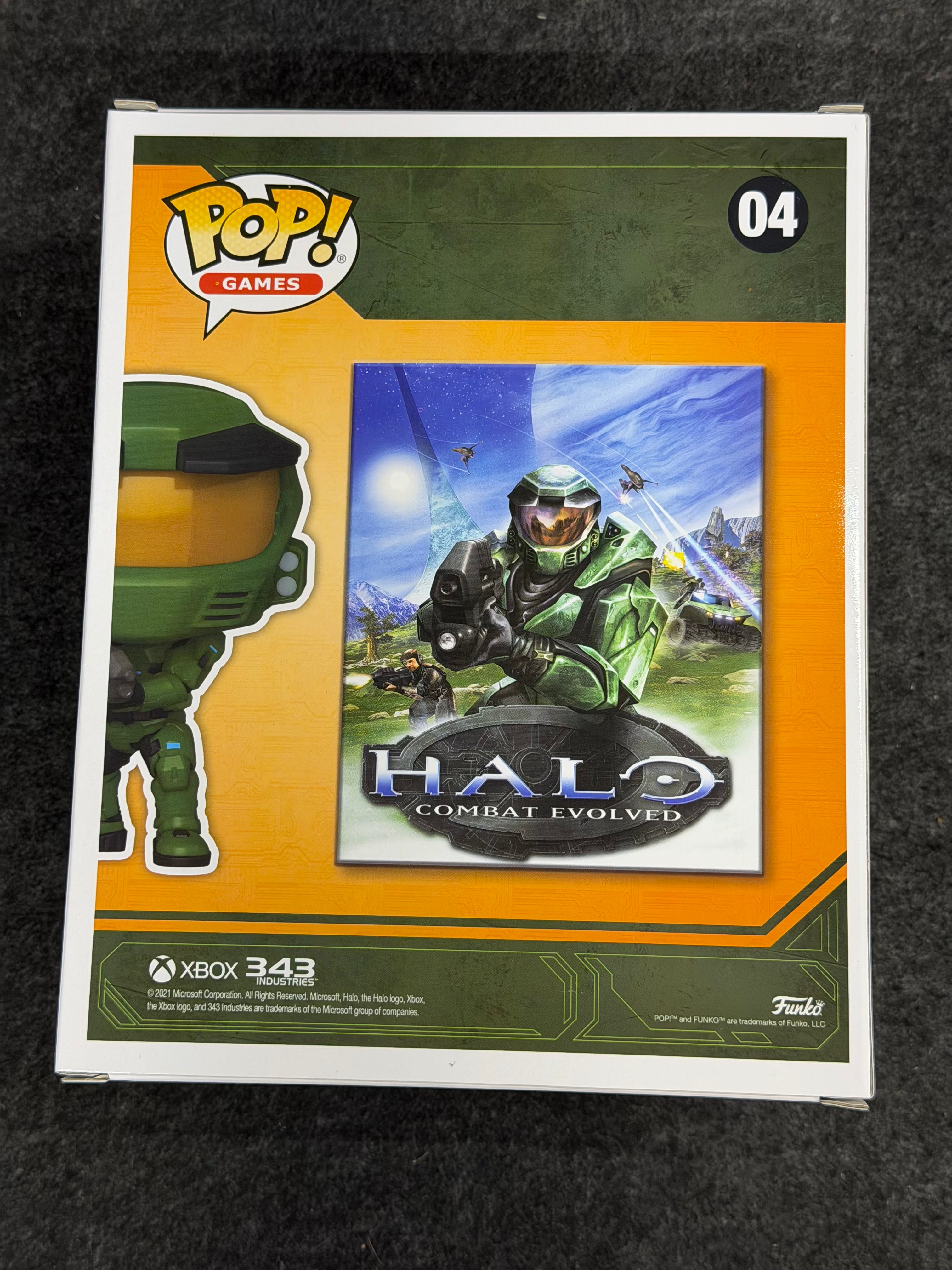 Steve Downes Signed Funko Pop Master Chief #04 Halo Autographed - JSA COA