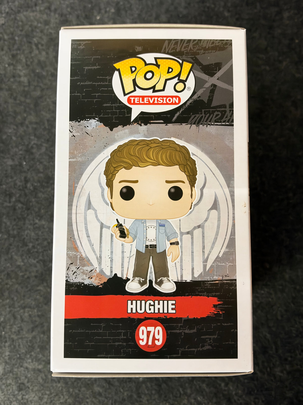 Jack Quaid Signed Hughie The Boys Funko Pop W/ QUOTE (JSA Witnessed)
