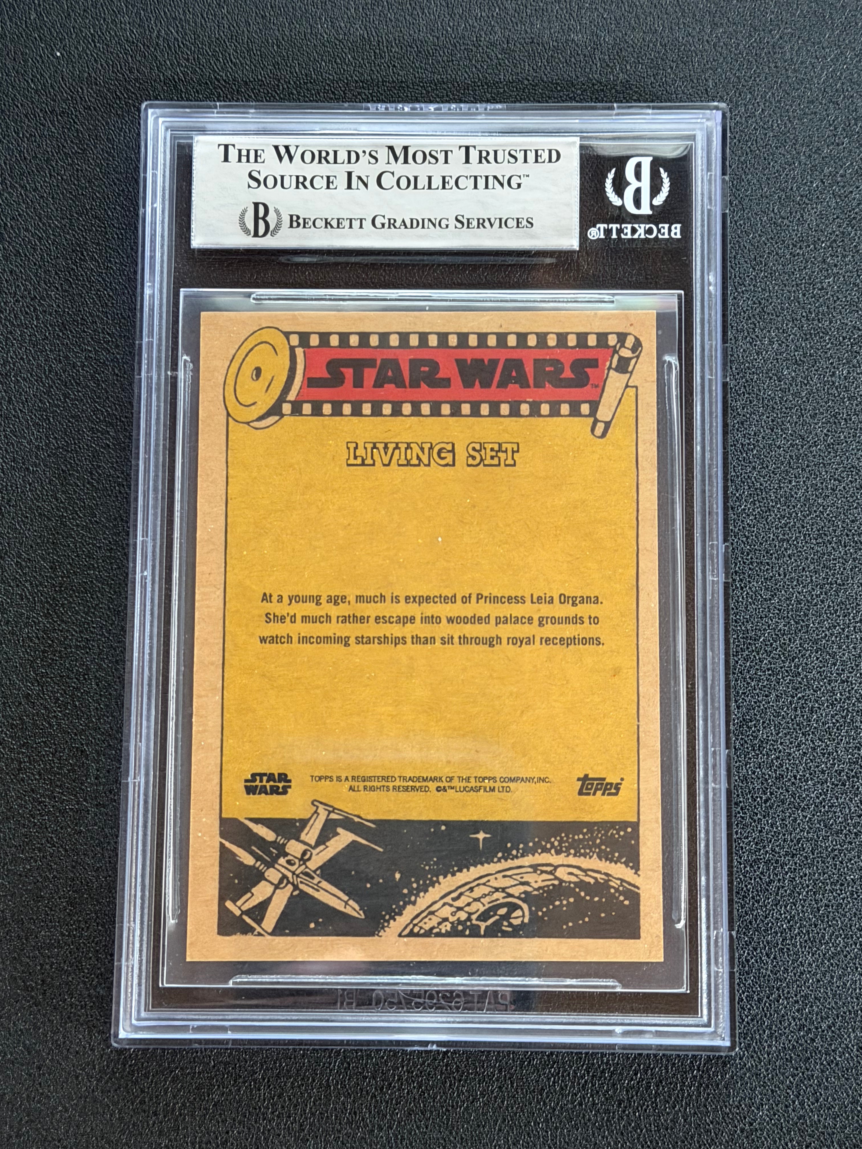 Vivien Lyra Blair Signed as Young Leia Star Wars Living Set Card - Beckett Slab