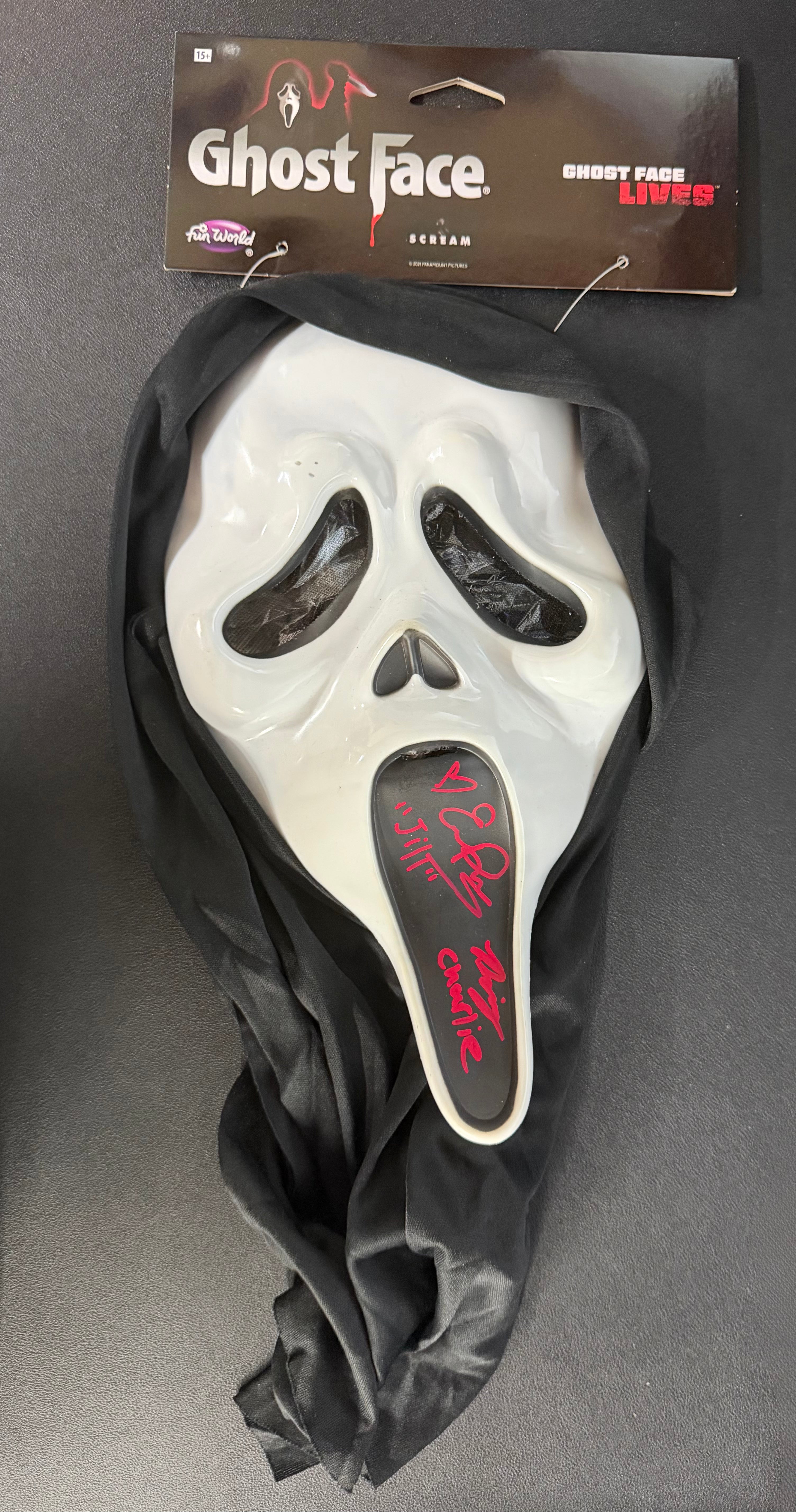 Emma Roberts & Rory Culkin Signed Ghost Face Fun World Scream Mask JSA Witnessed