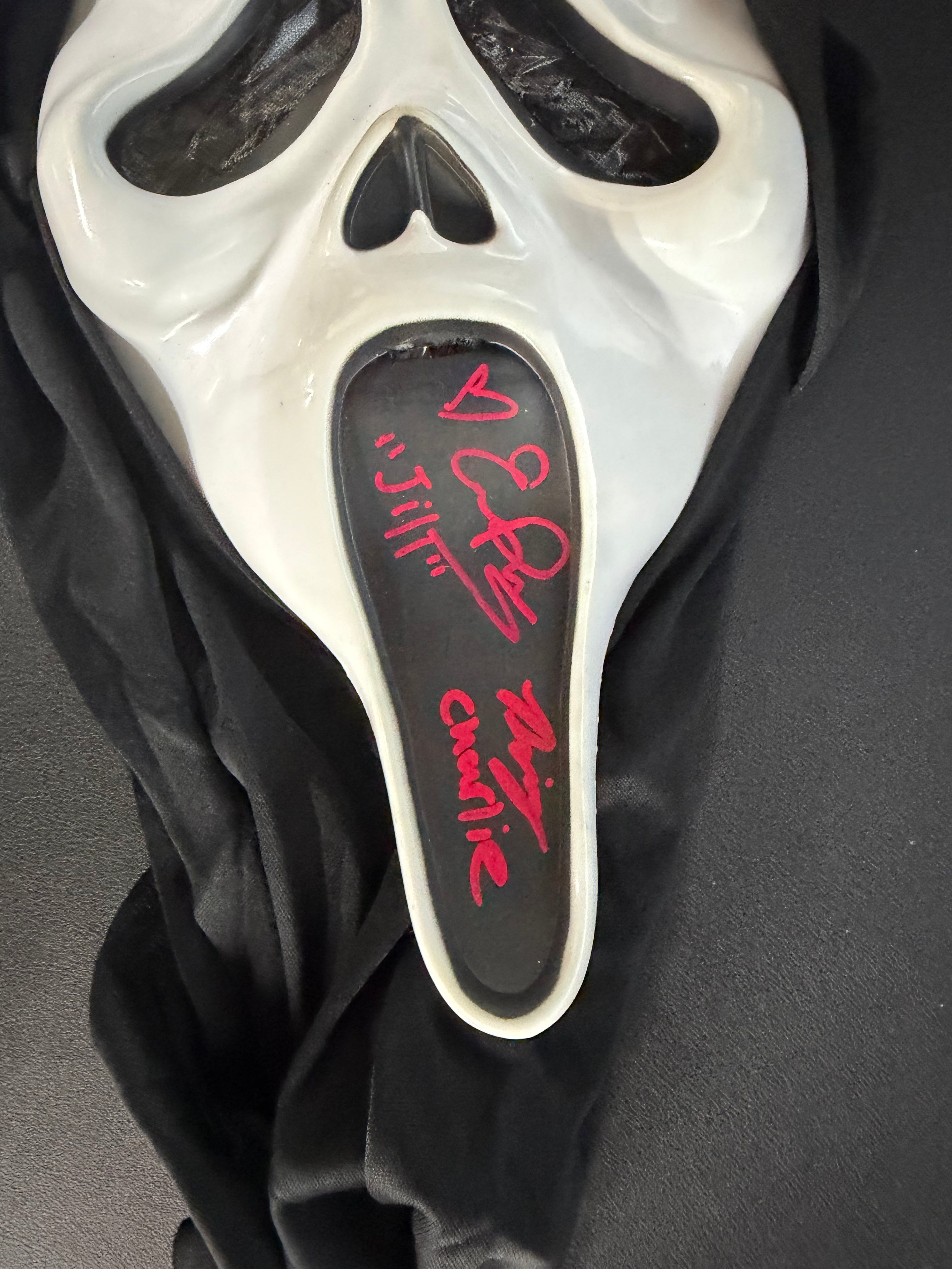 Emma Roberts & Rory Culkin Signed Ghost Face Fun World Scream Mask JSA Witnessed