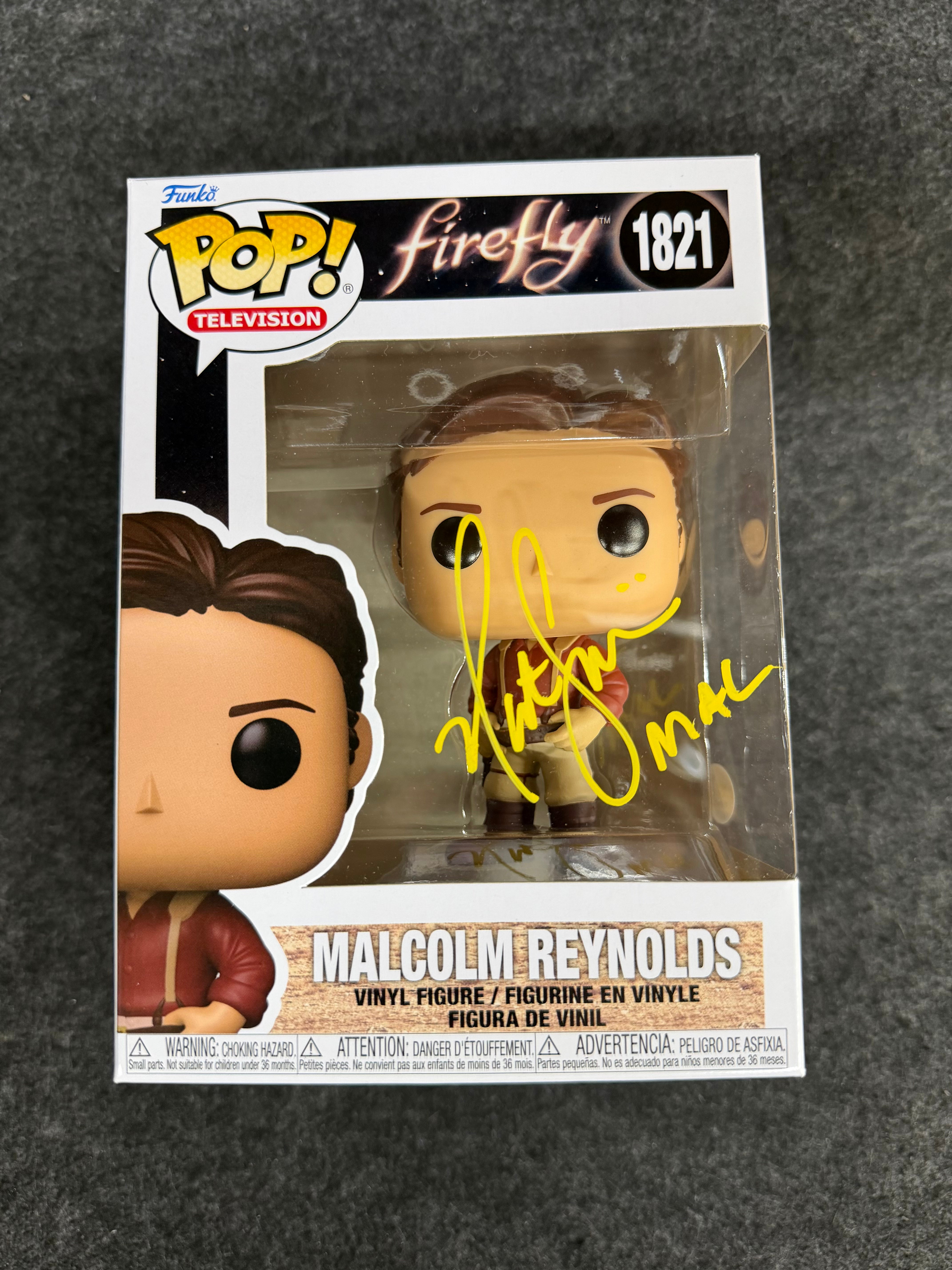 Nathan Fillion Signed Malcolm Reynolds Firefly #1821 Funko - JSA Witnessed