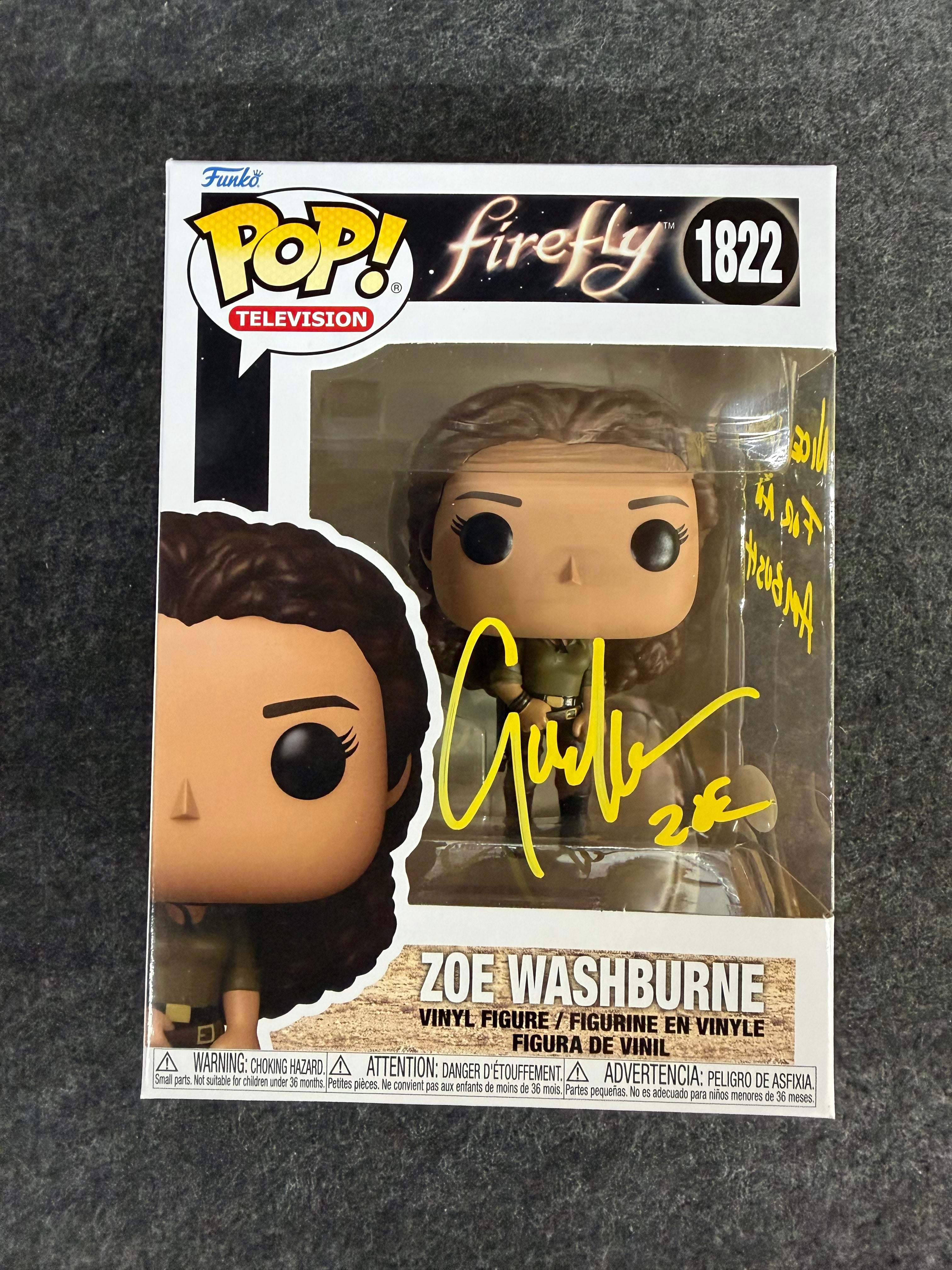 Gina Torres Signed Zoe Washburne Firefly #1822 Funko - JSA Witnessed