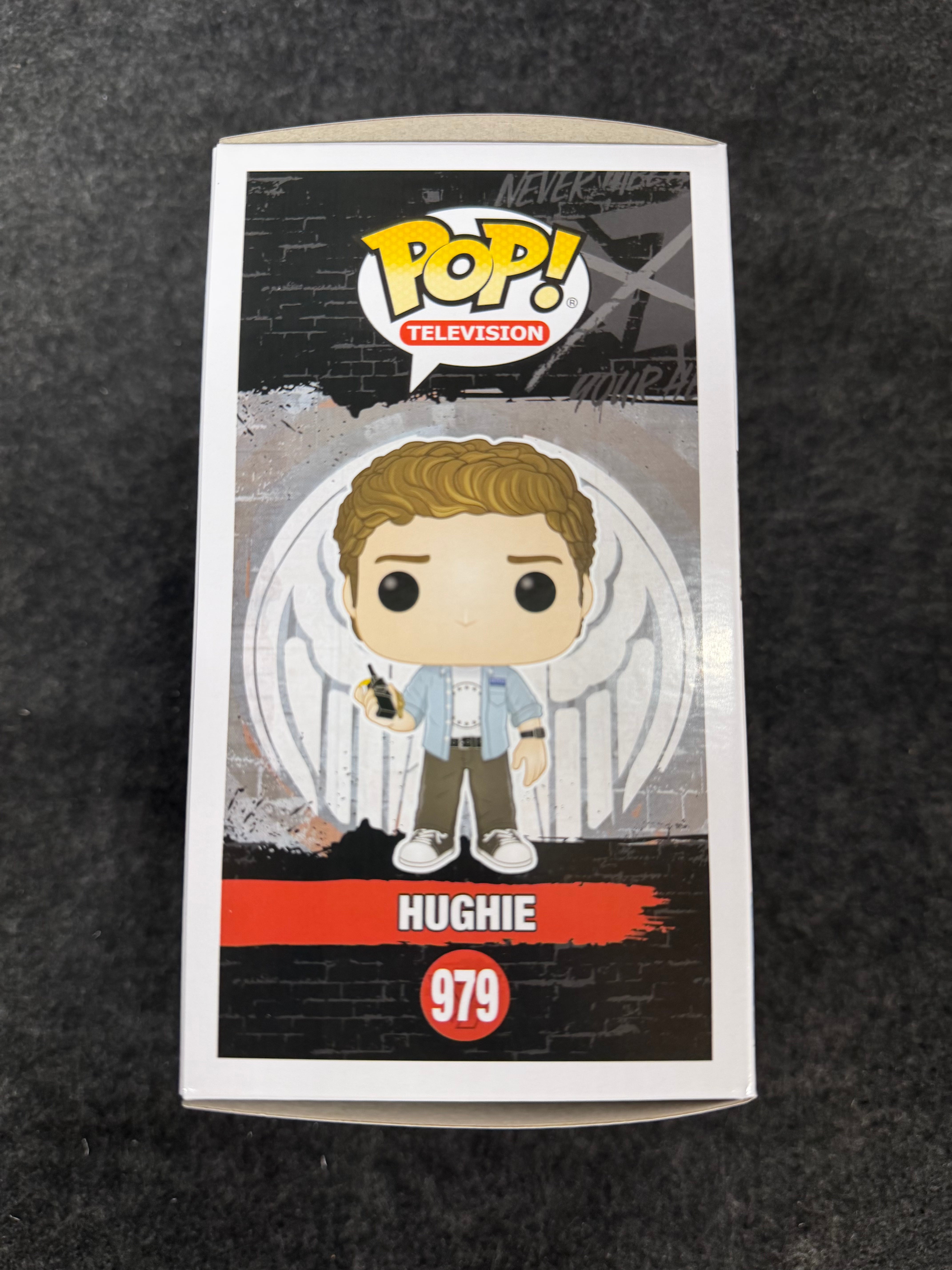 Jack Quaid Signed Hughie The Boys Funko Pop W/ QUOTE (JSA Witnessed)
