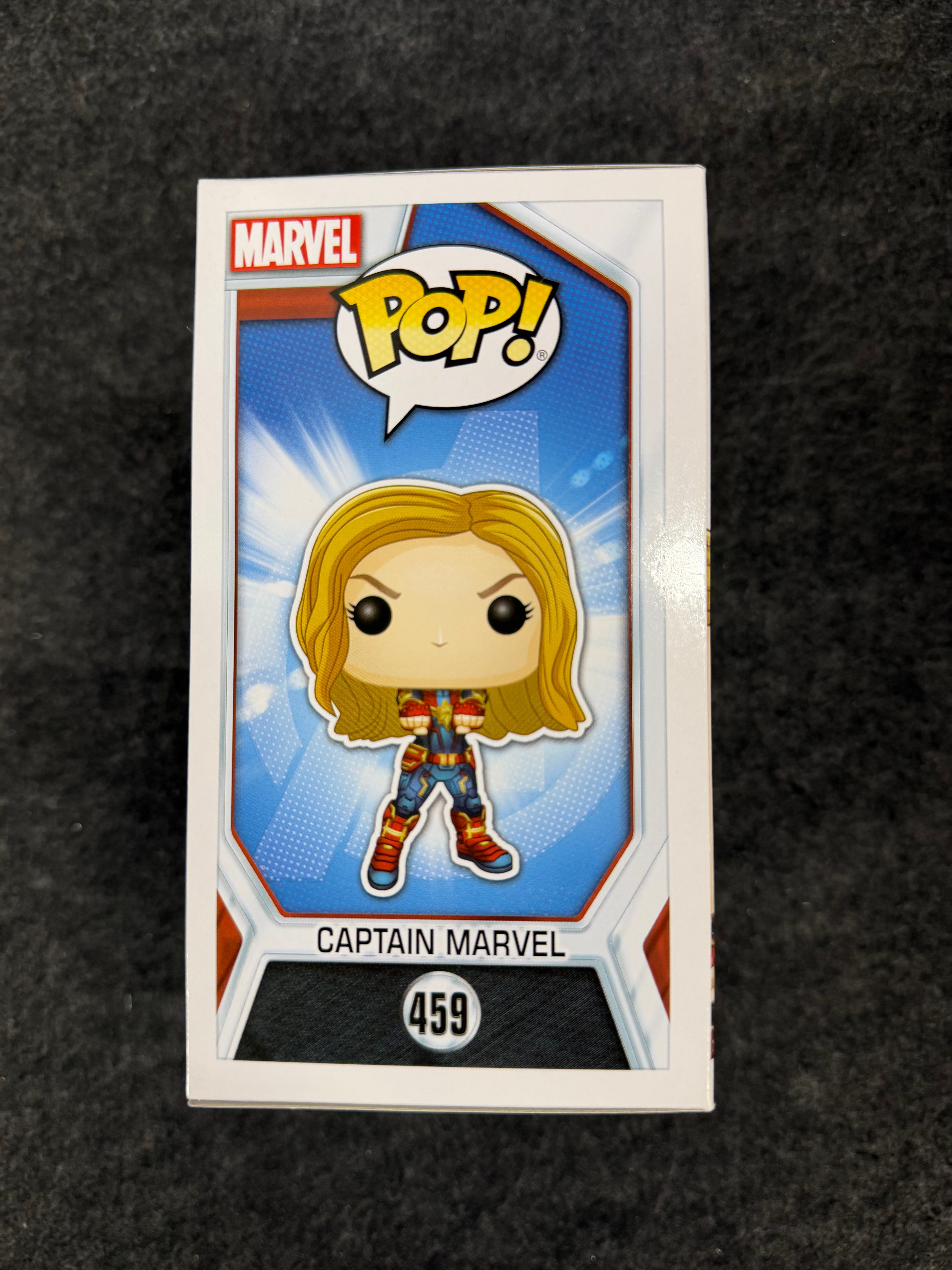 Brie Larson Signed Captain America #459 Funko - Beckett Witnessed