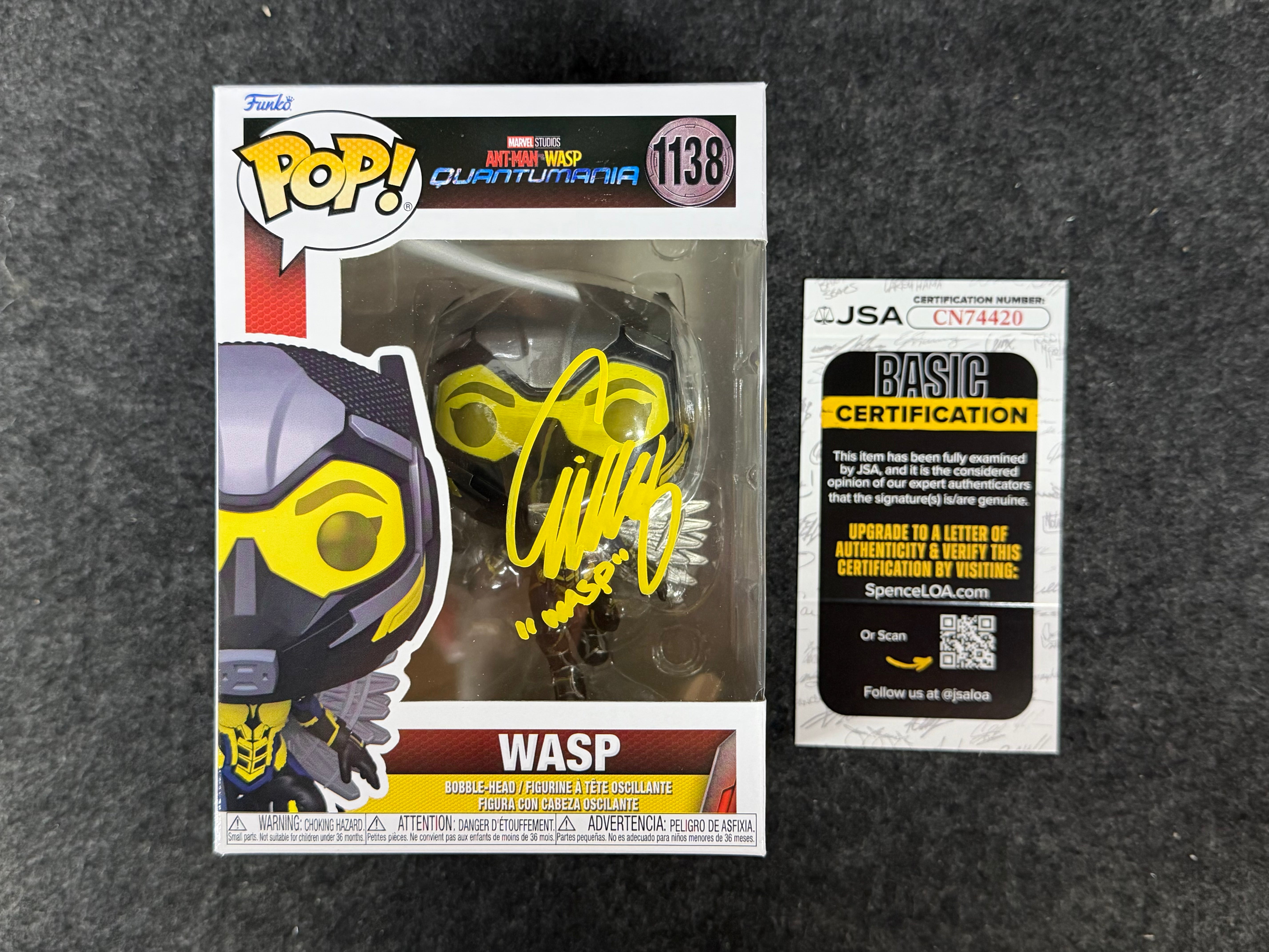 Evangeline Lilly Signed Wasp #1138 Funko - JSA