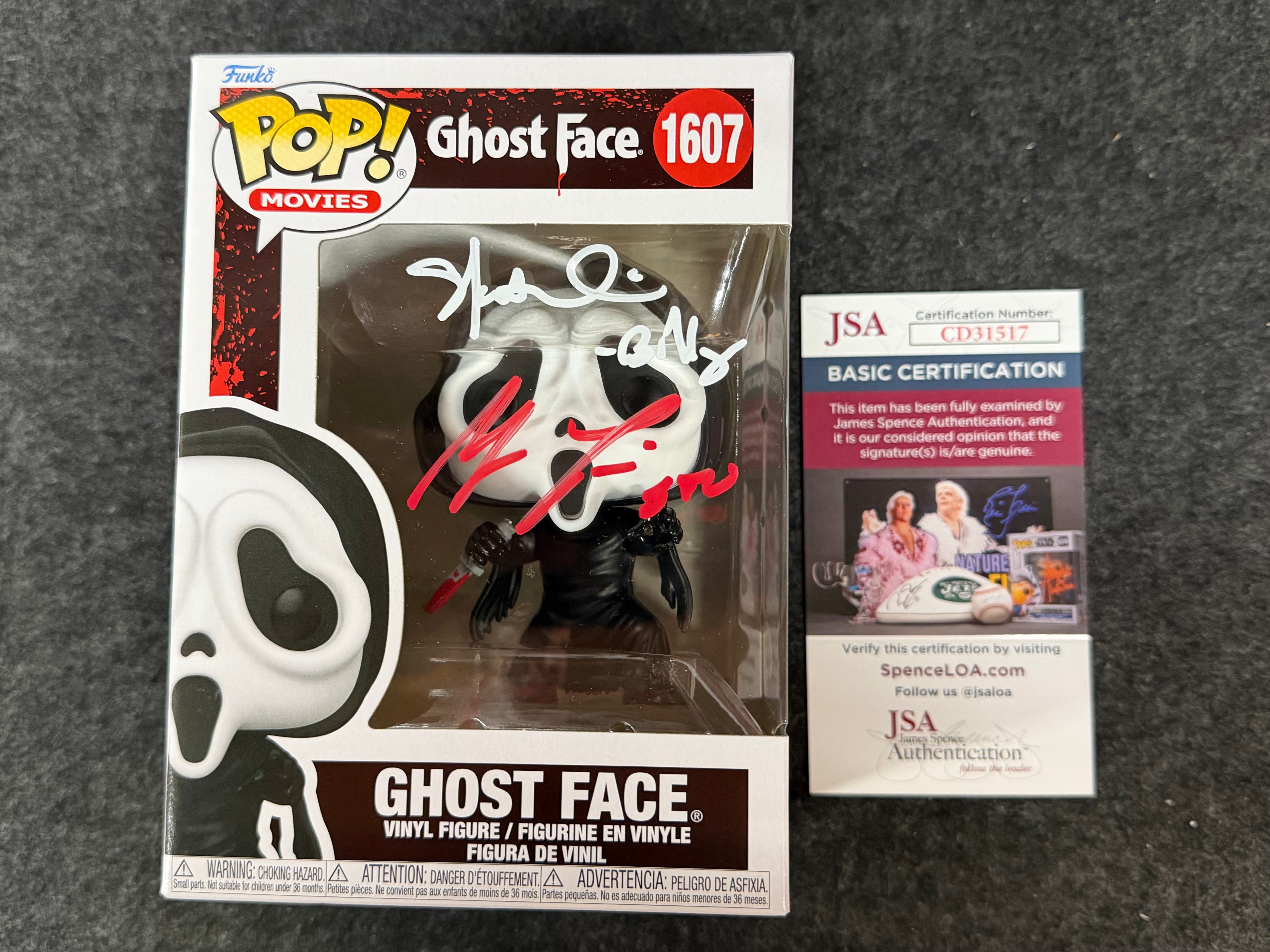 Matthew Lillard / Skeet Ulrich Signed Ghost Face #1607 Funko - JSA COA