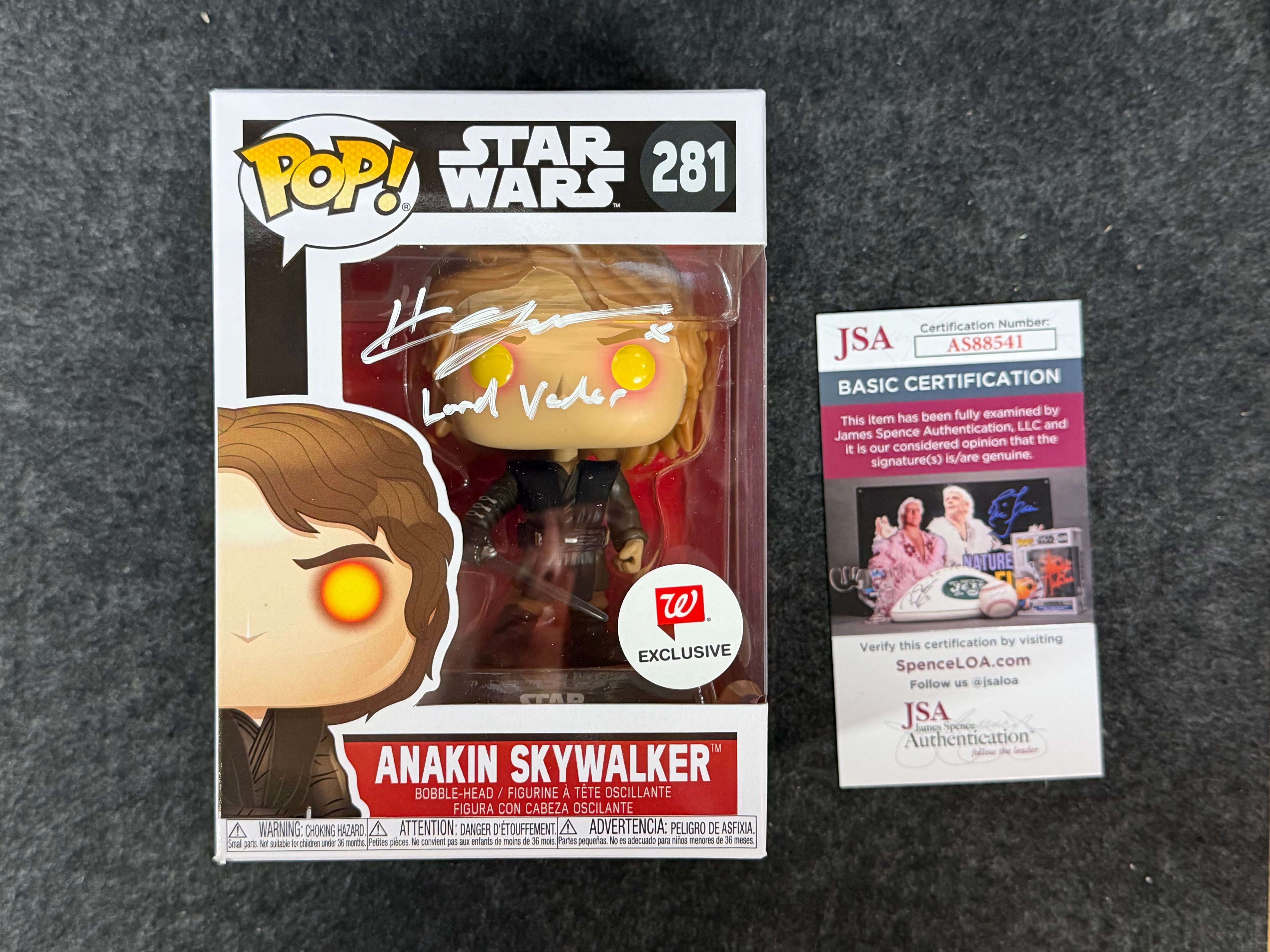 Hayden Christensen Signed Anakin Skywalker Star Wars #281 Funko - JSA COA