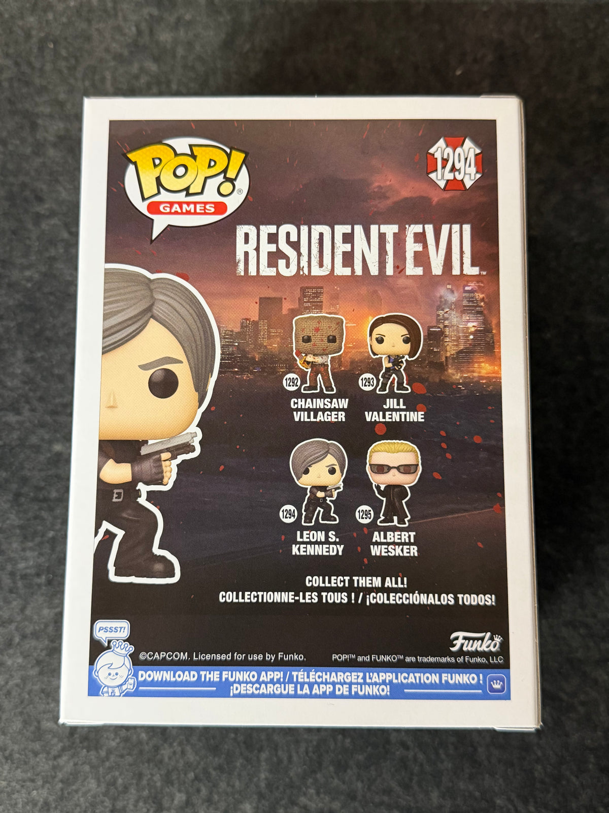 Paul Mercier Signed Resident Evil Leon S. Kinney #1294 Funko - JSA Witnessed COA