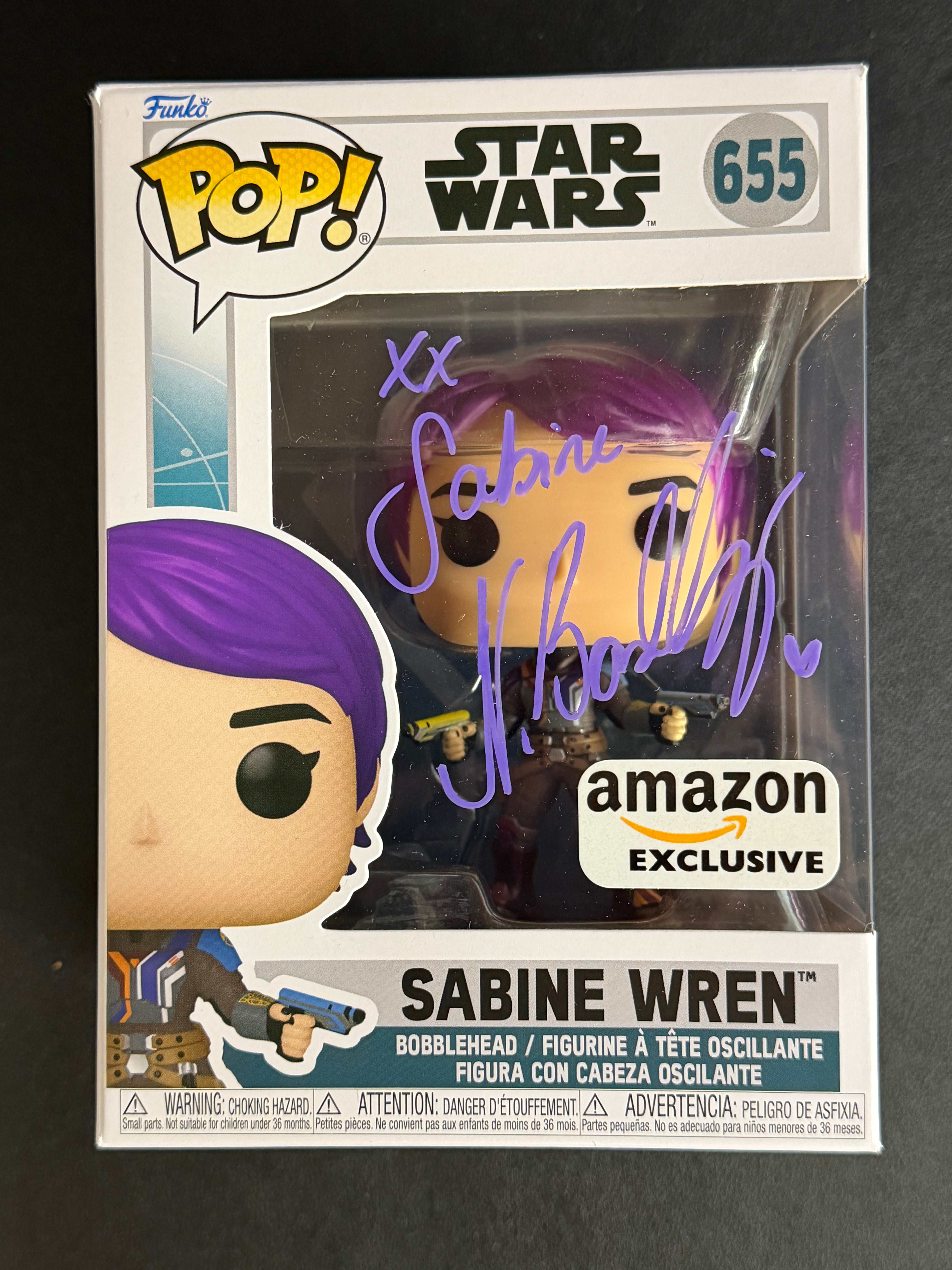 Natasha Liu Bordizzo Signed Sabine Wren Star Wars #655 Funko - JSA COA