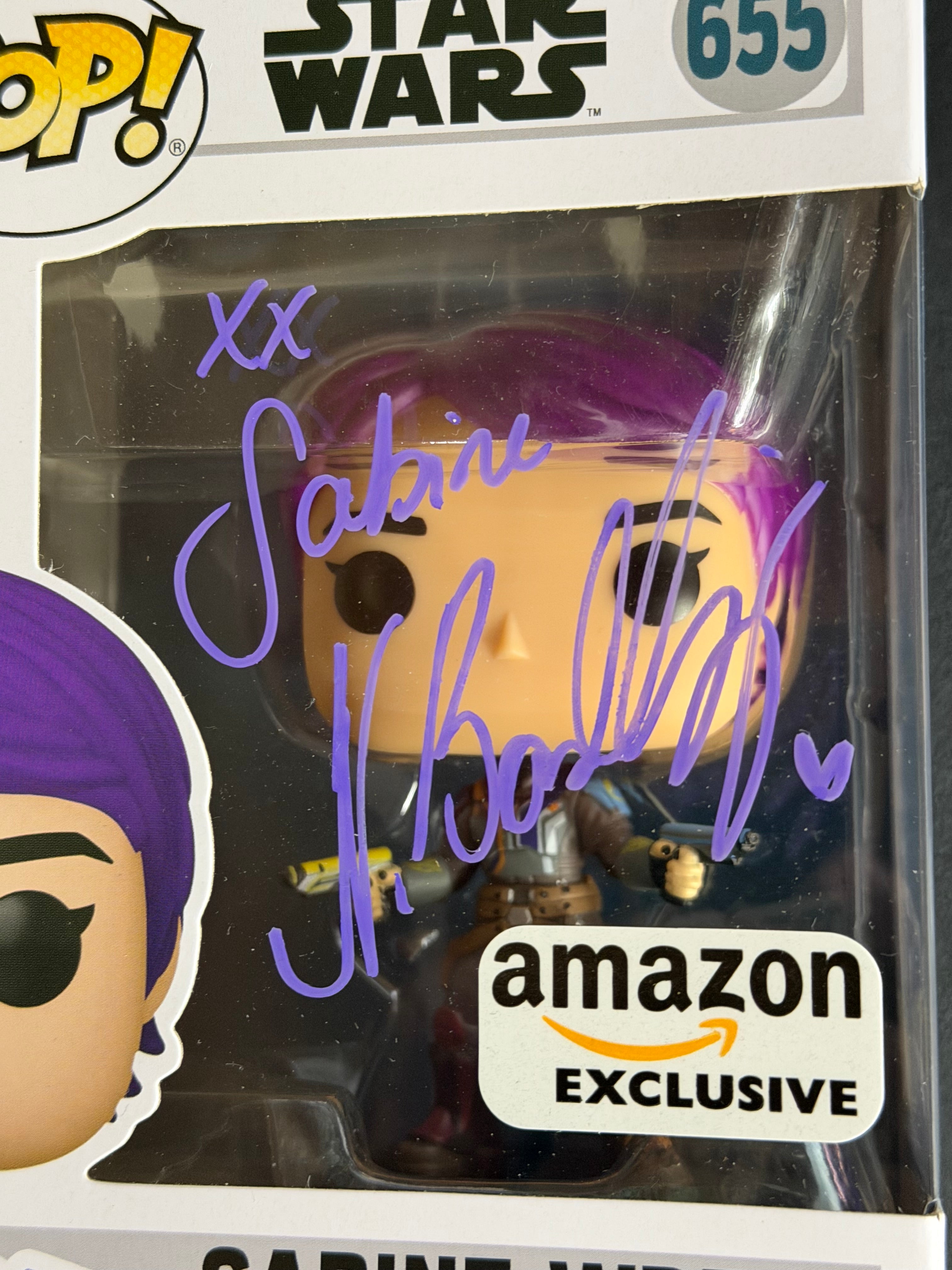 Natasha Liu Bordizzo Signed Sabine Wren Star Wars #655 Funko - JSA COA