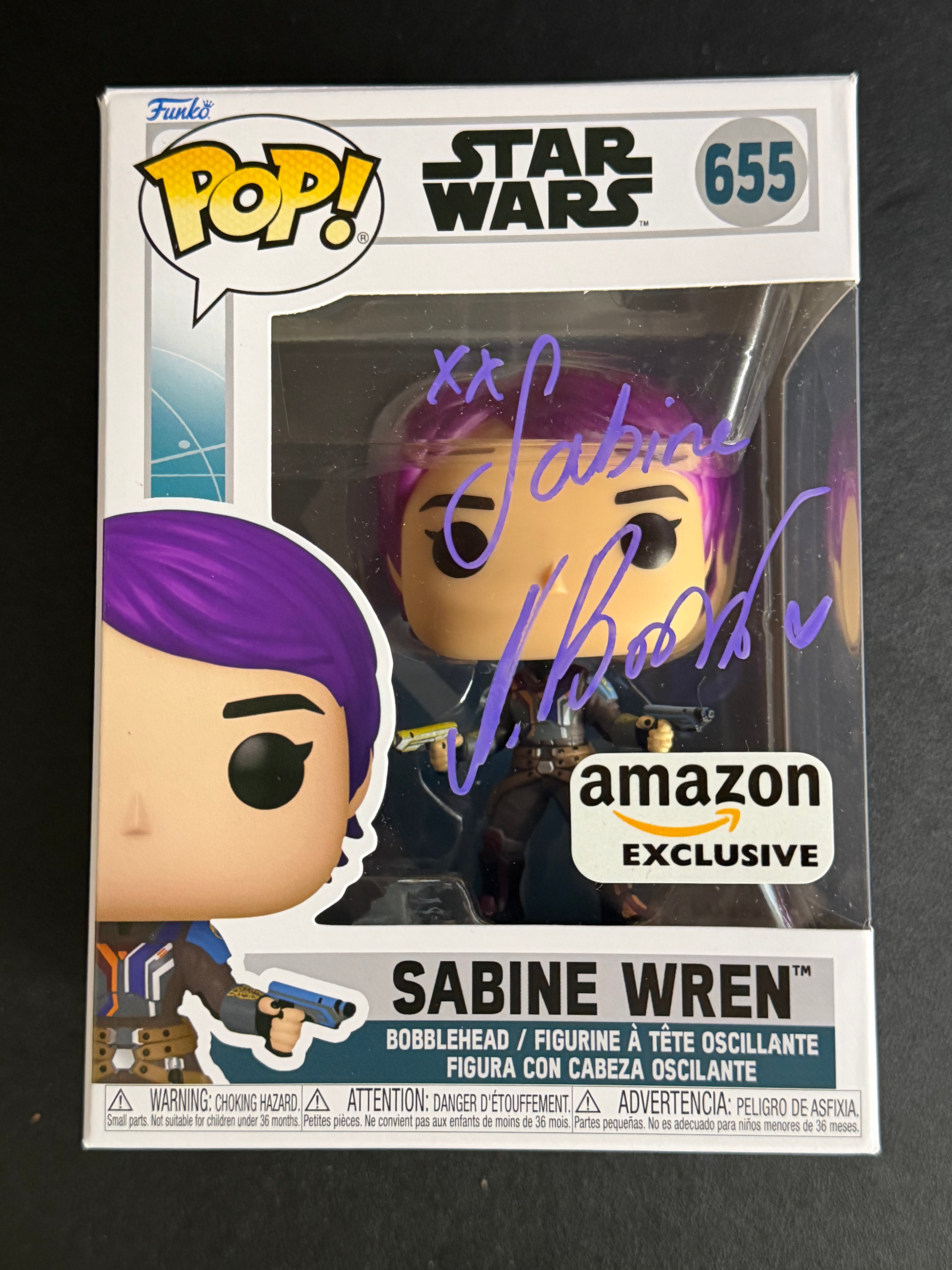Natasha Liu Bordizzo Signed Sabine Wren Star Wars #655 Funko - JSA COA