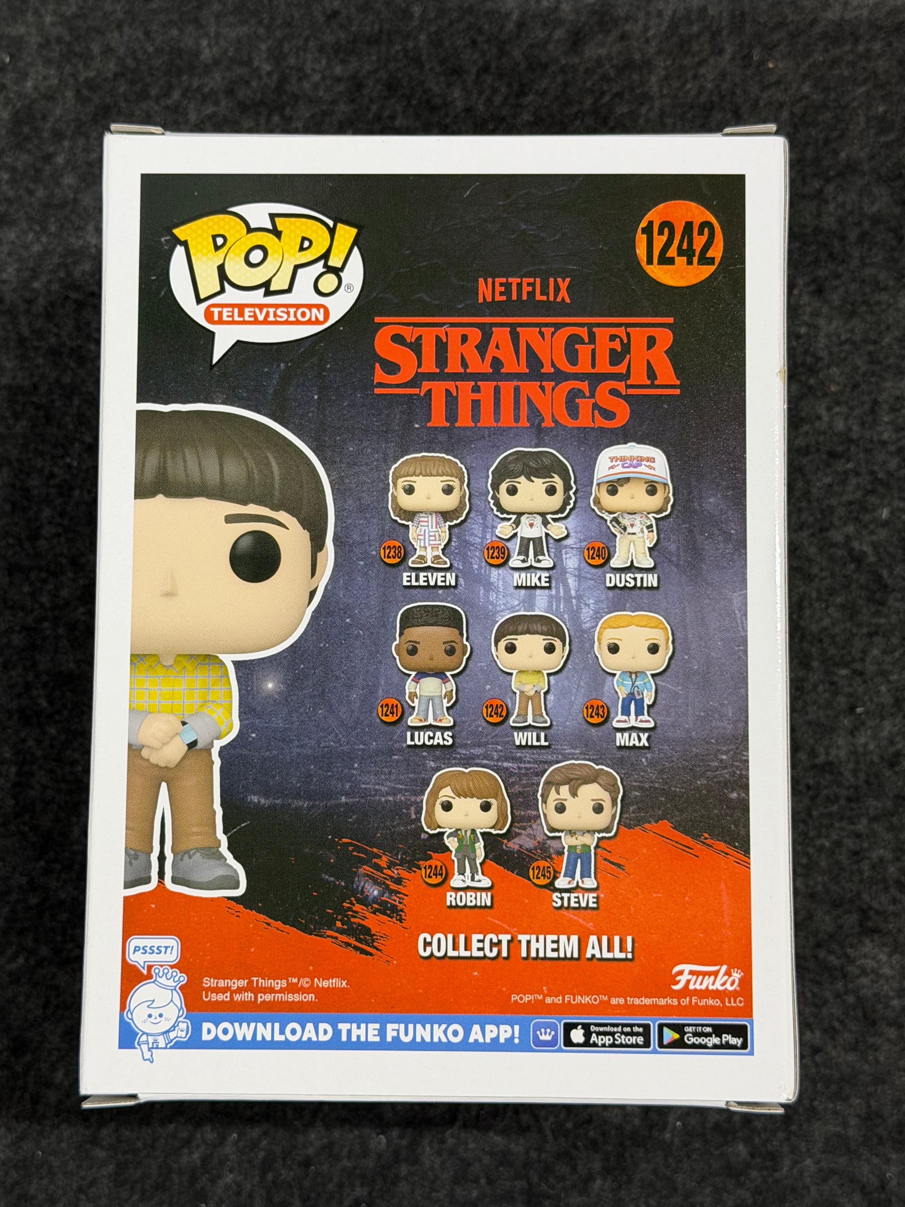 Noah Schnapp Signed Will Byers Stranger Things #1242 Funko - JSA COA