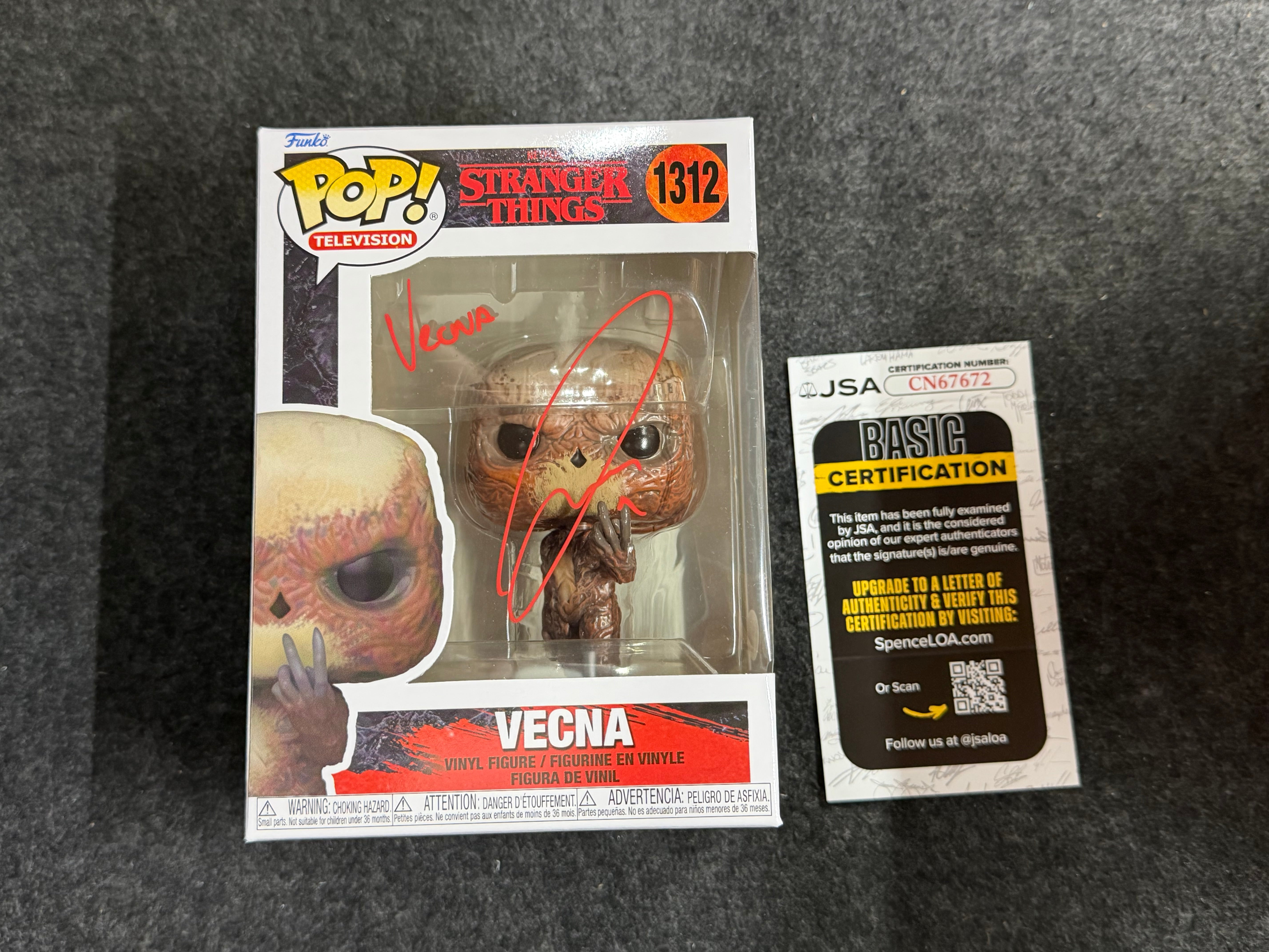 Jamie Campbell Bower Signed Vecna Stranger Things #1312 Funko - JSA COA
