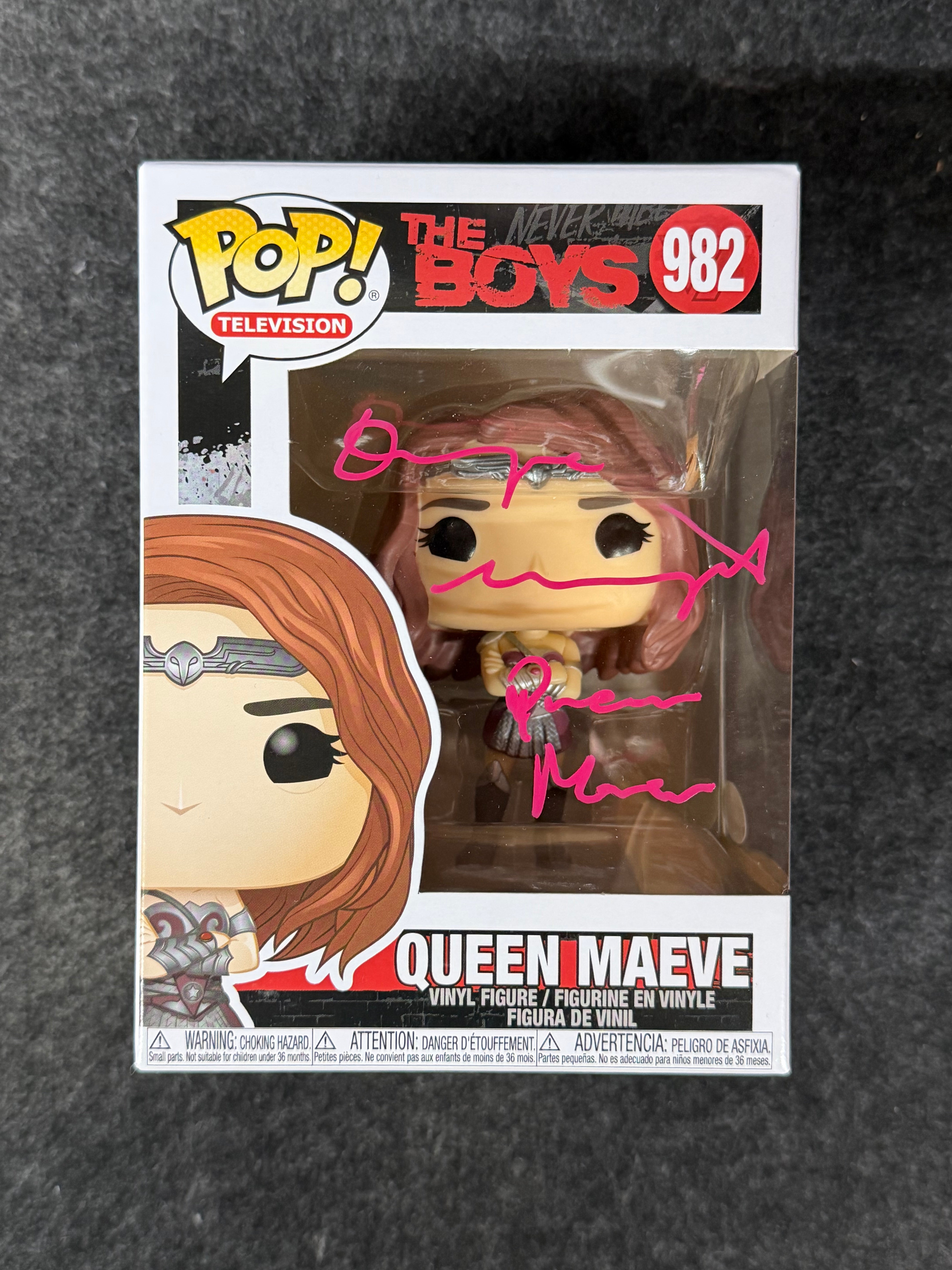 Dominique McElligott Signed The Boys Queen Maeve #982 Funko - JSA Witnessed COA