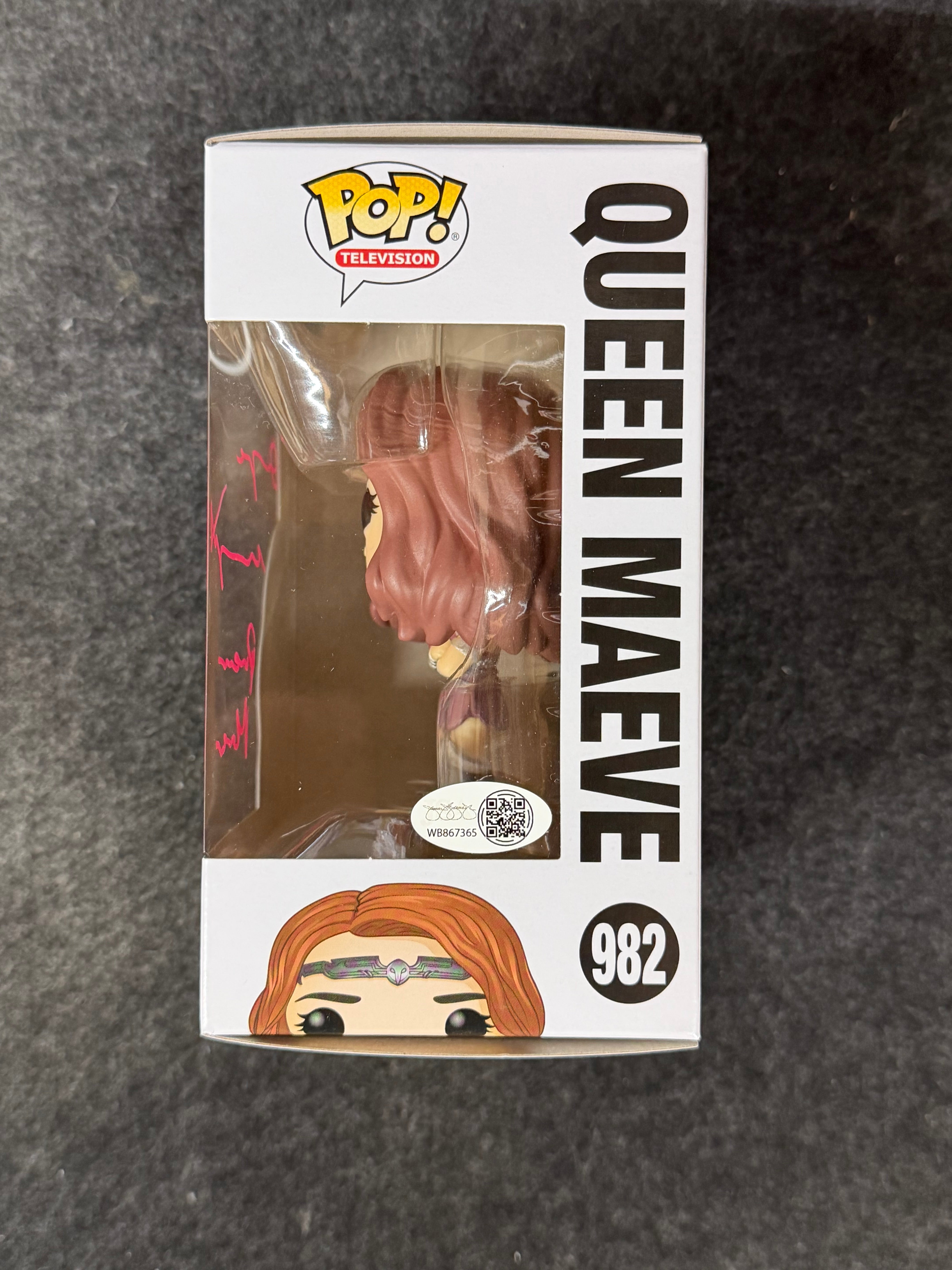Dominique McElligott Signed The Boys Queen Maeve #982 Funko - JSA Witnessed COA