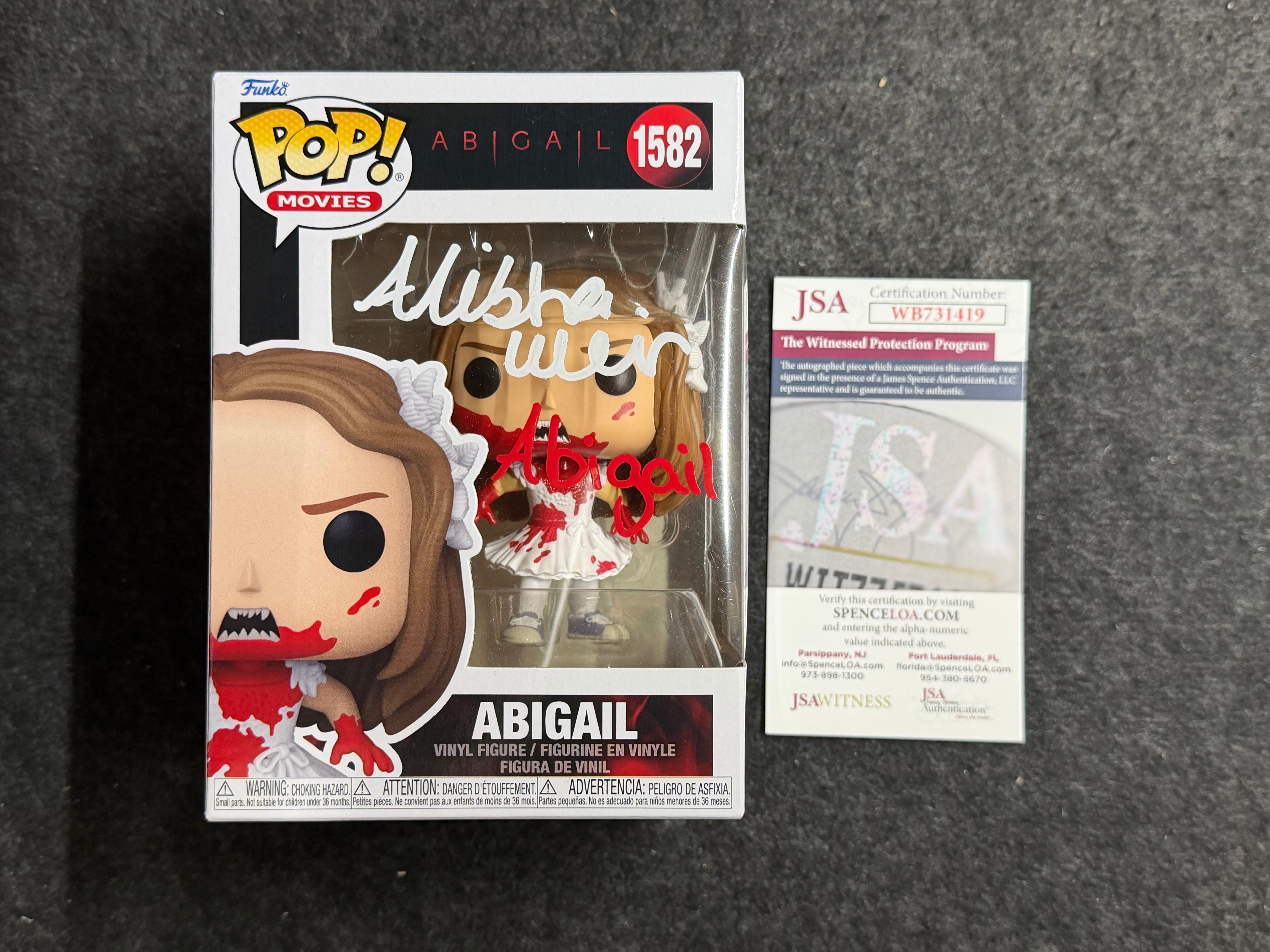 Alisha Weir Signed Abigail #1582 Funko - JSA COA