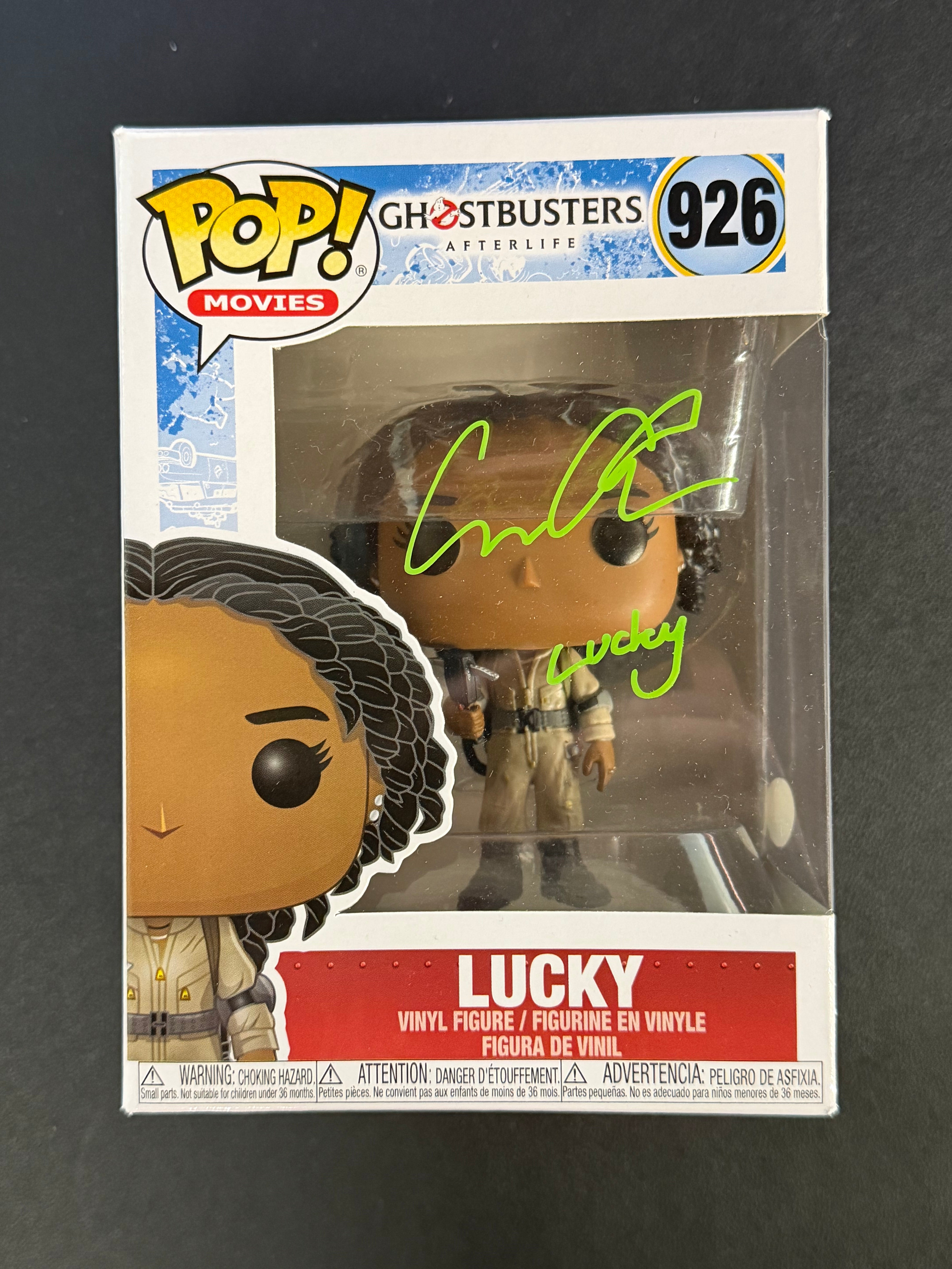 Celeste O'Connor Signed Ghostbusters Lucky #926 Funko - JSA COA