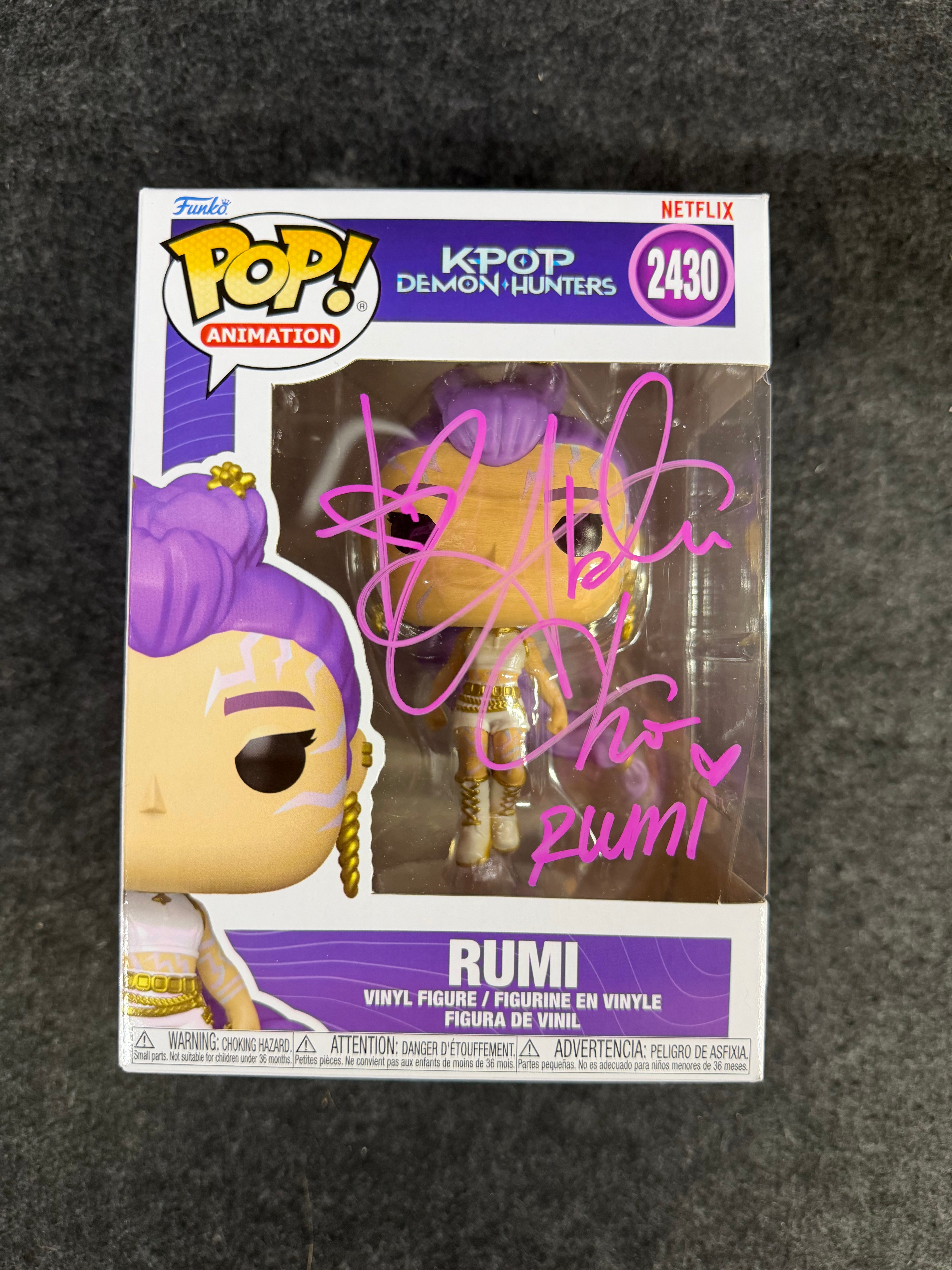 Arden Cho Signed Funko Pop Rumi #2430 - KPop Demon Hunters Autographed - JSA COA