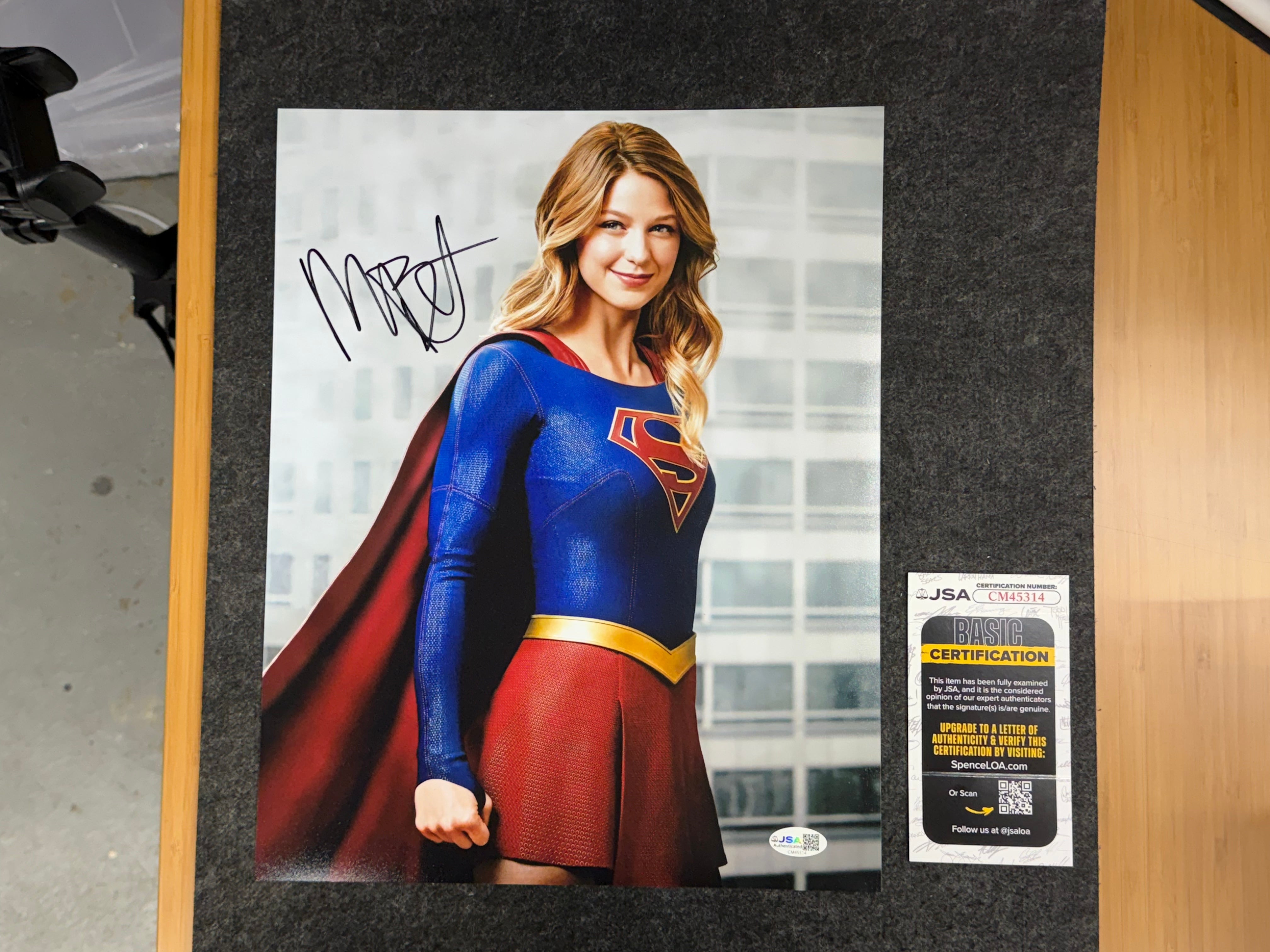 Melissa Benoist Signed 11x14 Photo as Supergirl CW – JSA COA