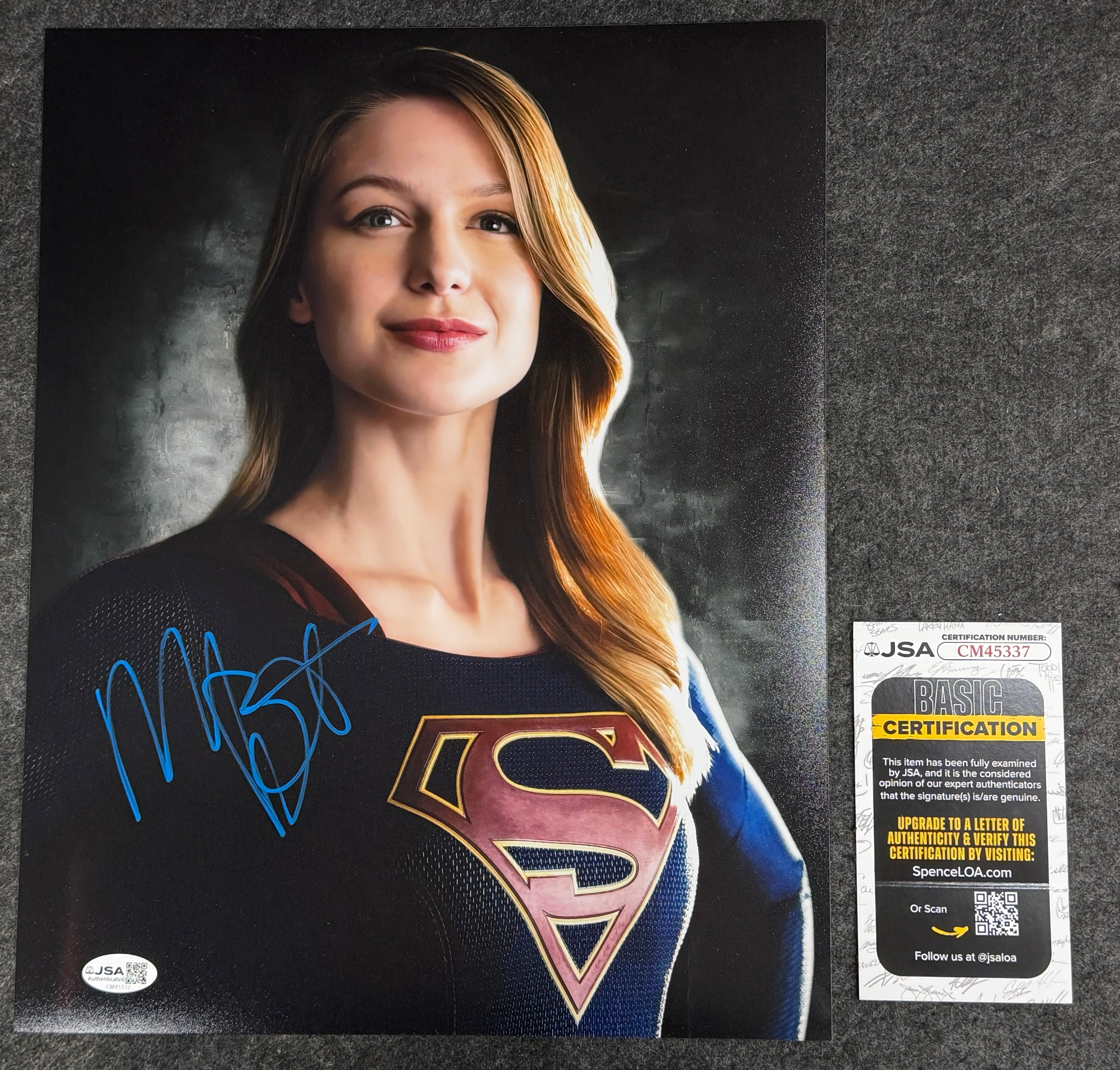 Melissa Benoist Signed 11x14 Photo as Supergirl CW – JSA COA