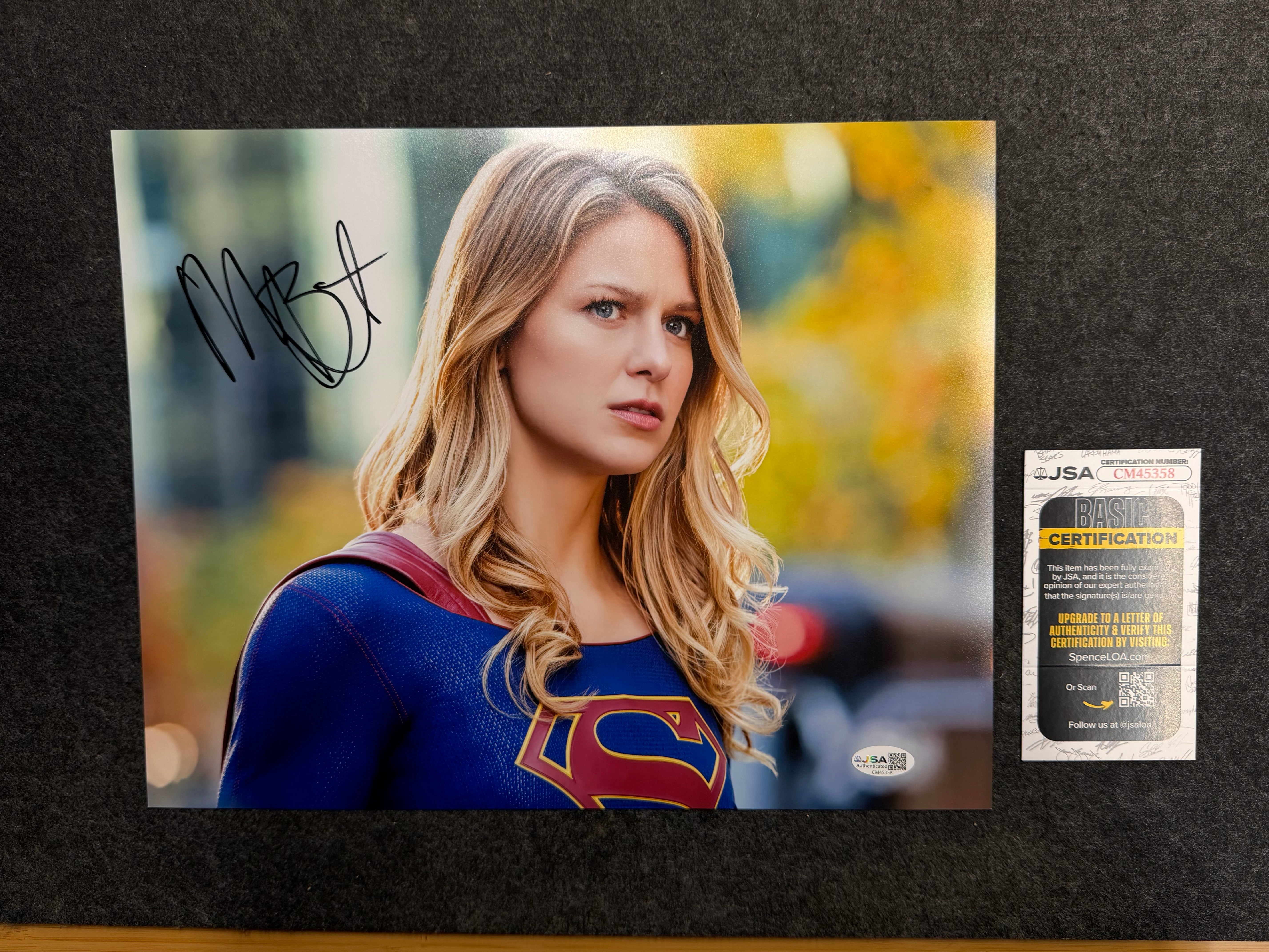 Melissa Benoist Signed 11x14 Photo as Supergirl CW – JSA COA