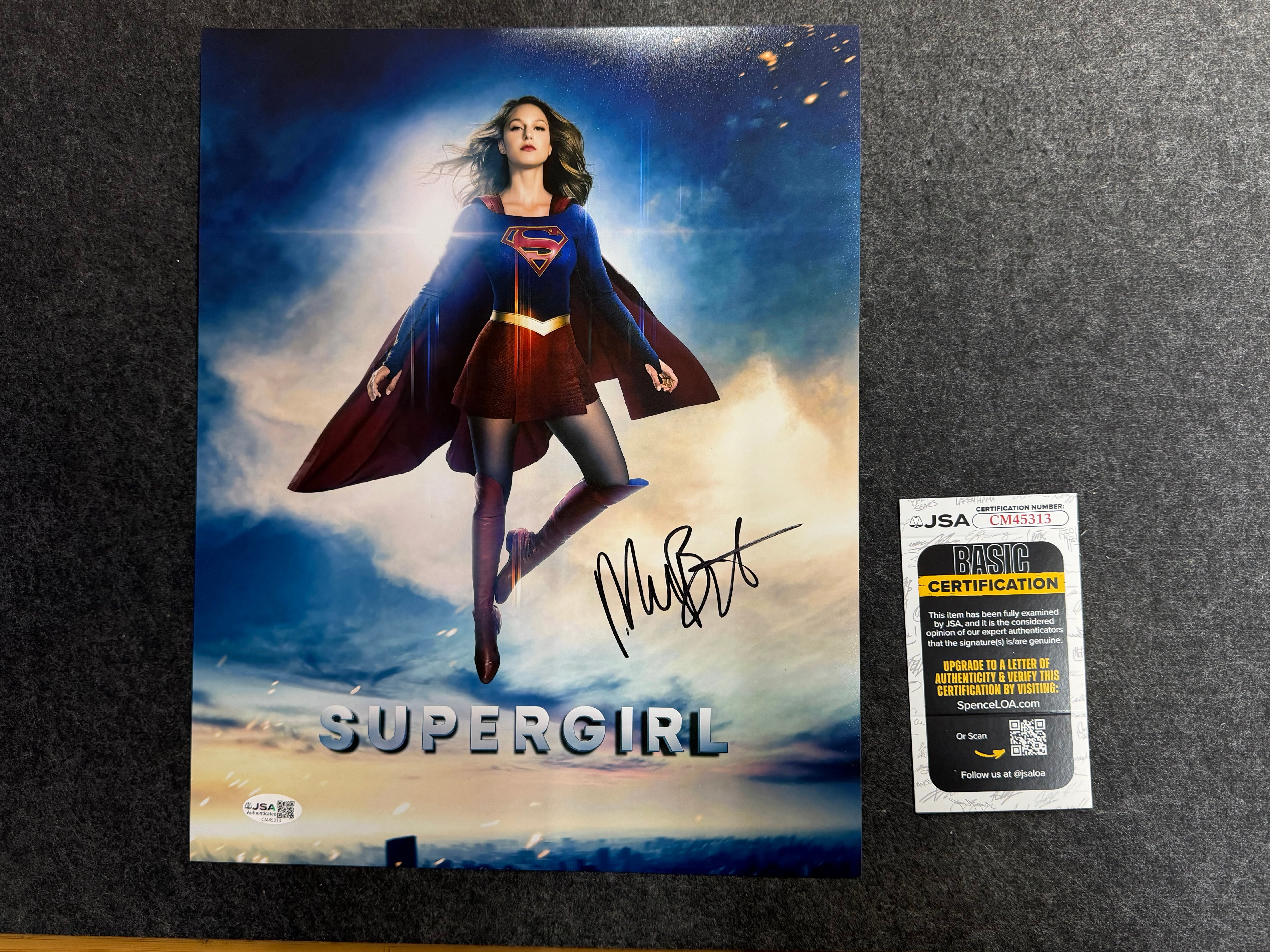 Melissa Benoist Signed 11x14 Photo as Supergirl CW – JSA COA
