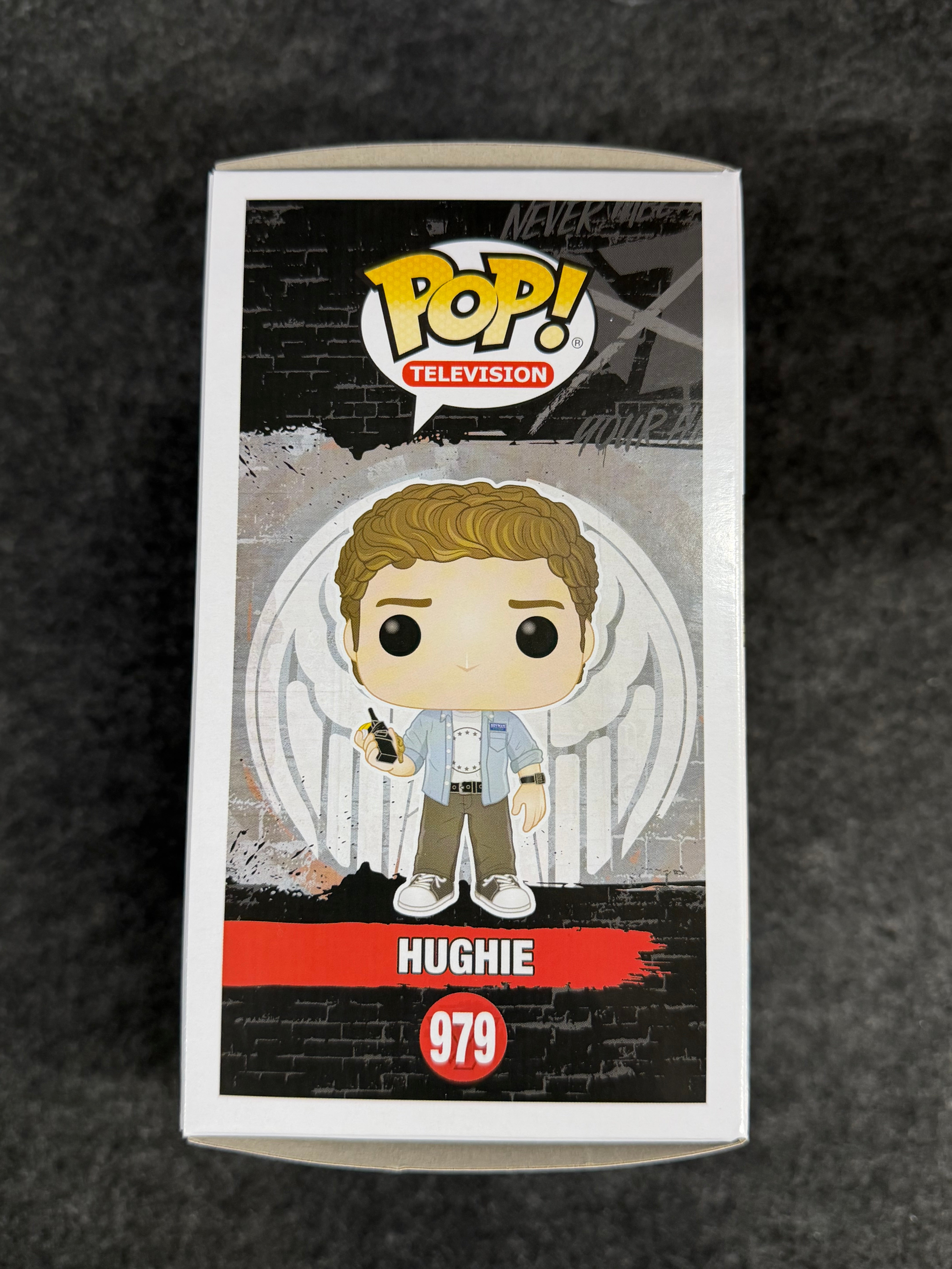 Jack Quaid Signed Hughie The Boys Funko Pop W/ QUOTE (JSA Witnessed)