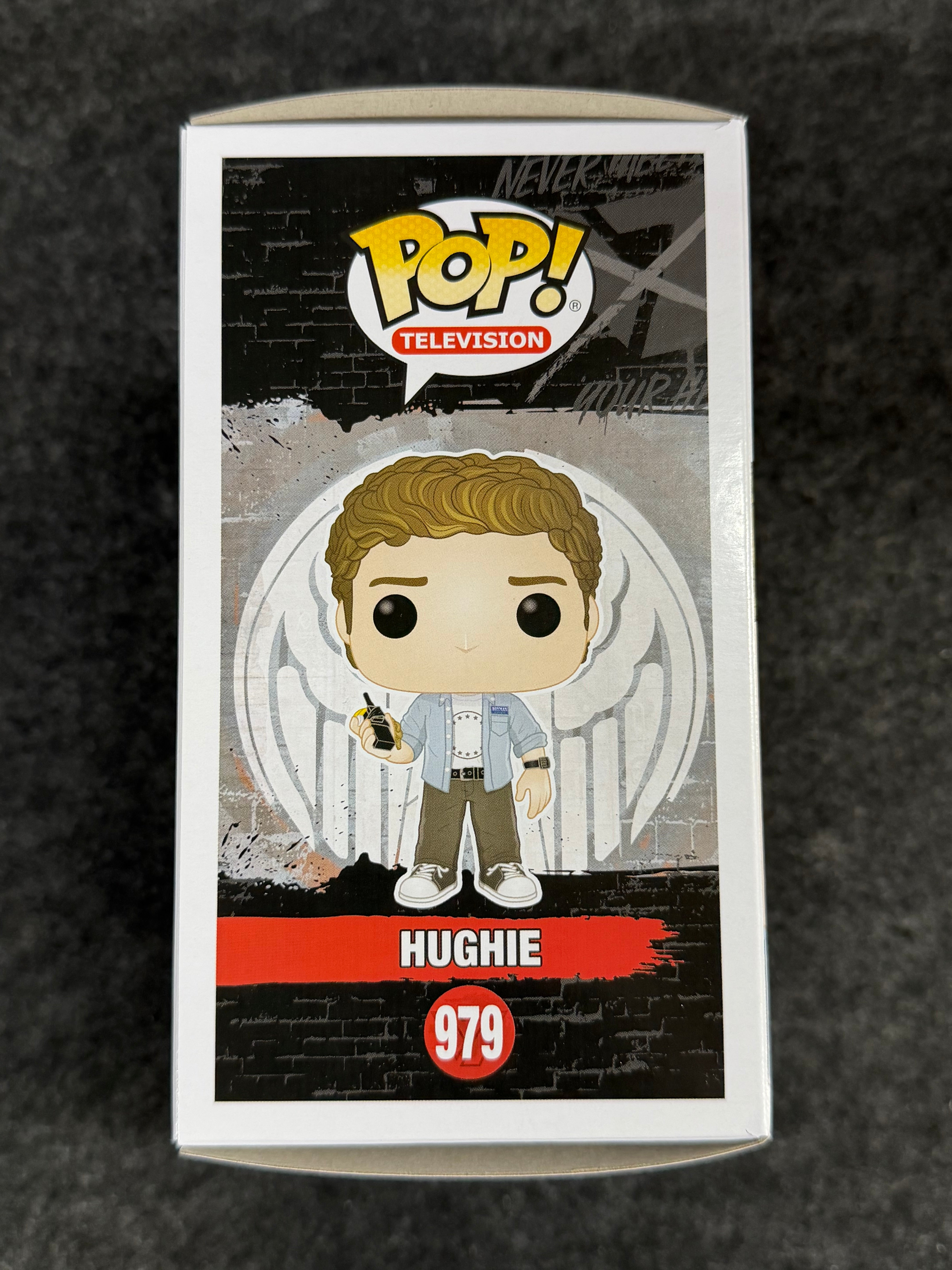 Jack Quaid Signed Hughie The Boys Funko Pop W/ QUOTE (JSA Witnessed)