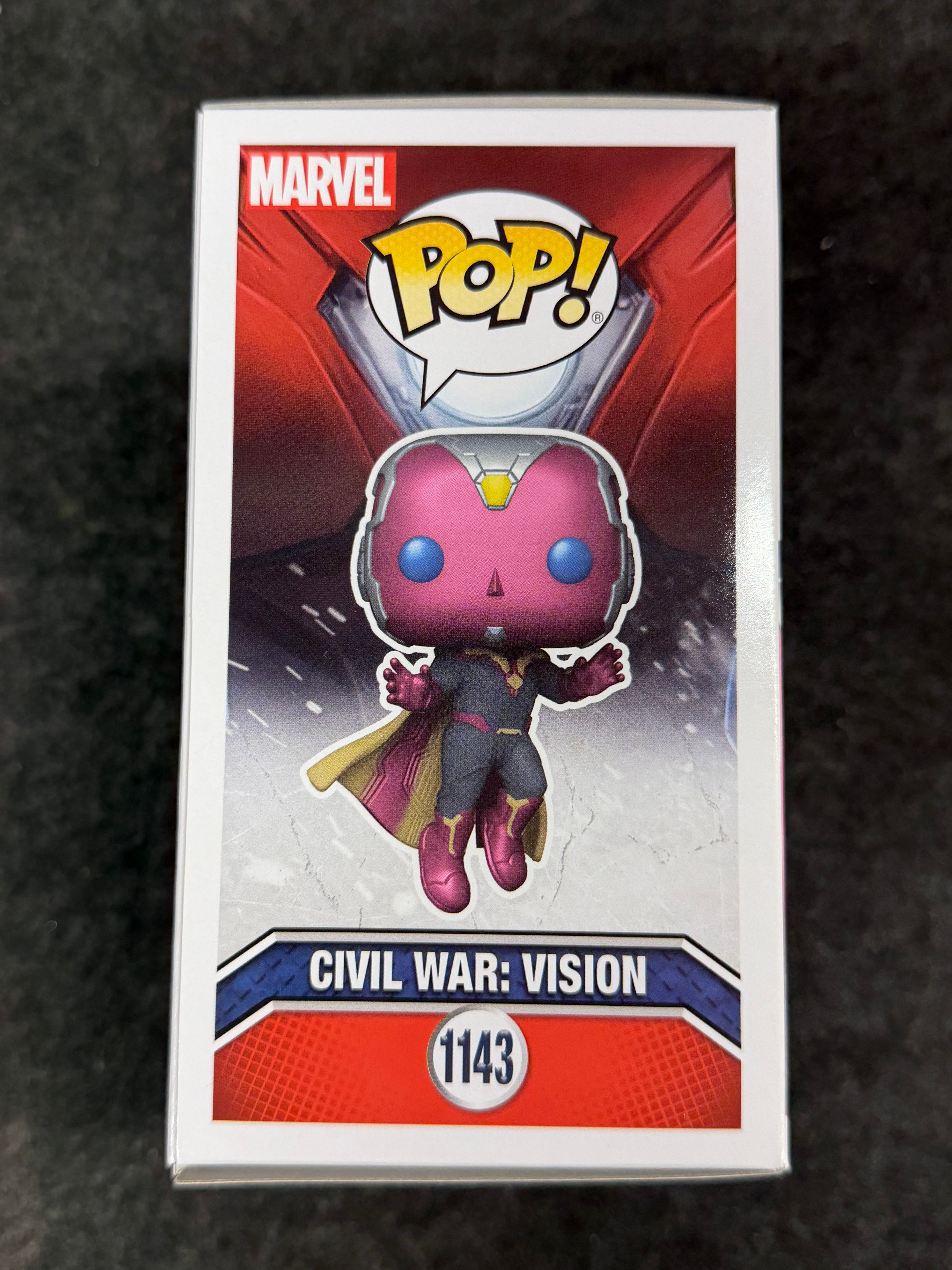 Paul Bettany Signed Vision Captain America Civil War #1143 Funko - JSA COA
