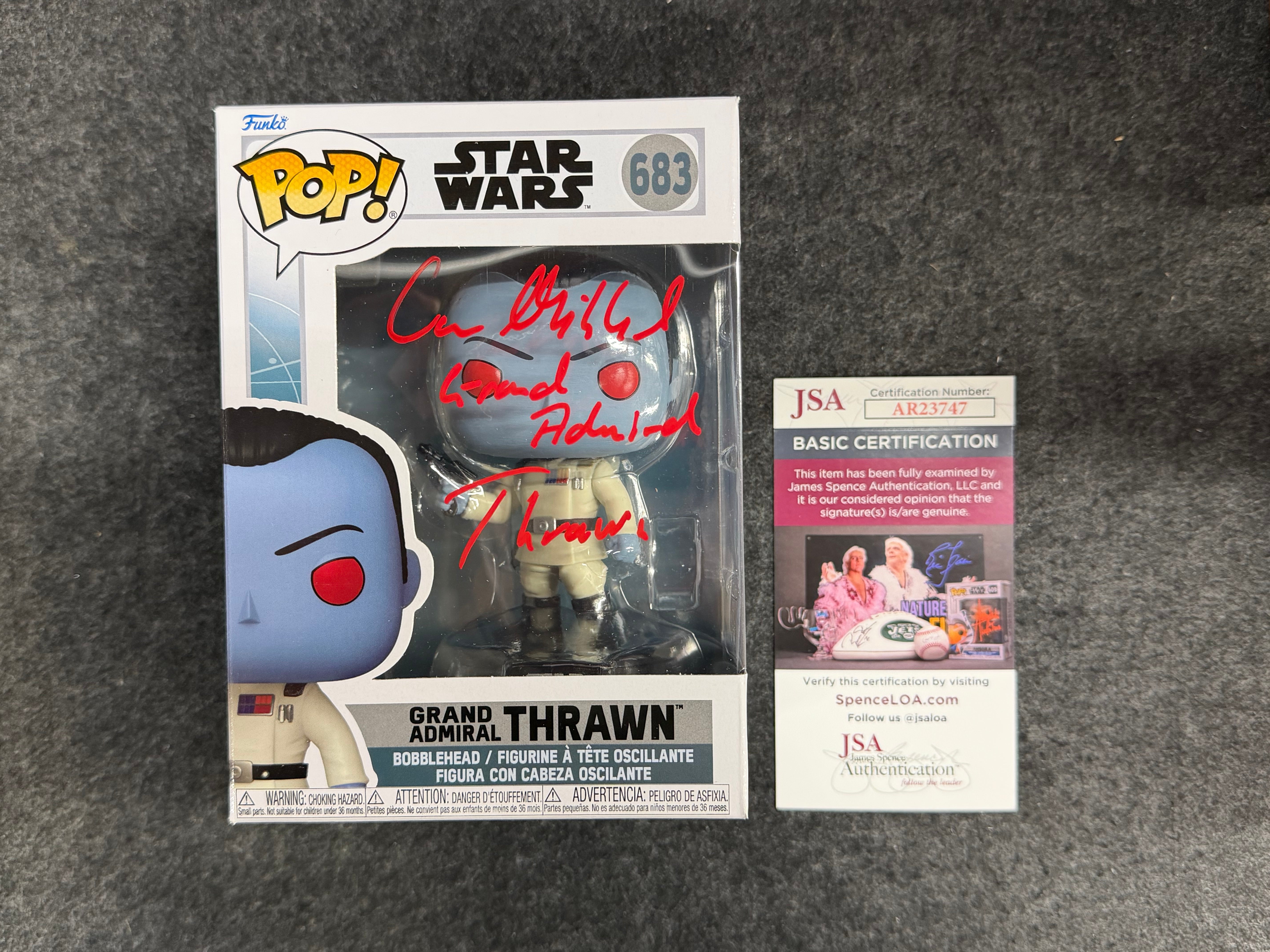 Lars Mikkelsen Signed General Admiral Thrawn Star Wars #683 Funko - JSA COA