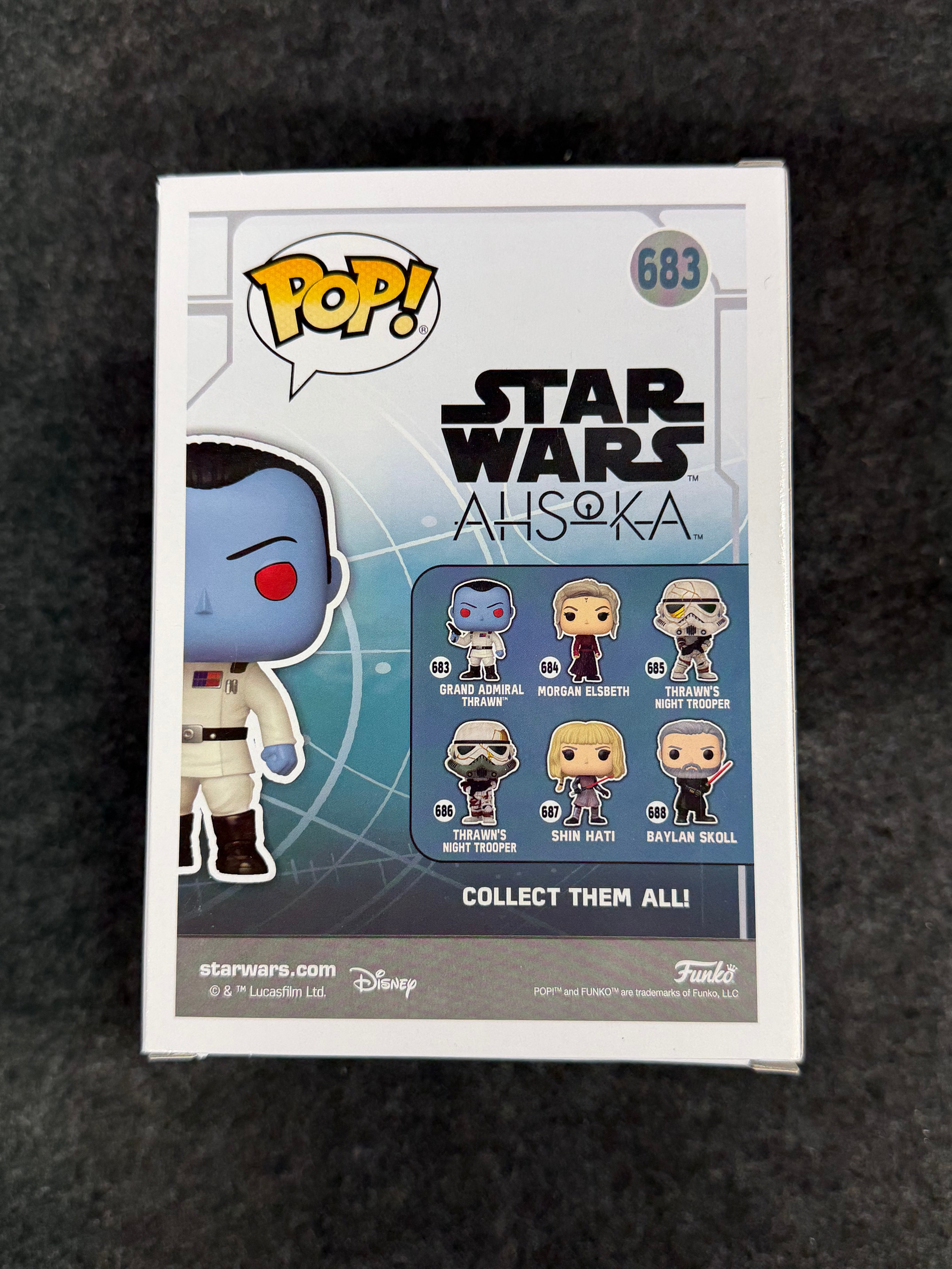 Lars Mikkelsen Signed General Admiral Thrawn Star Wars #683 Funko - JSA COA