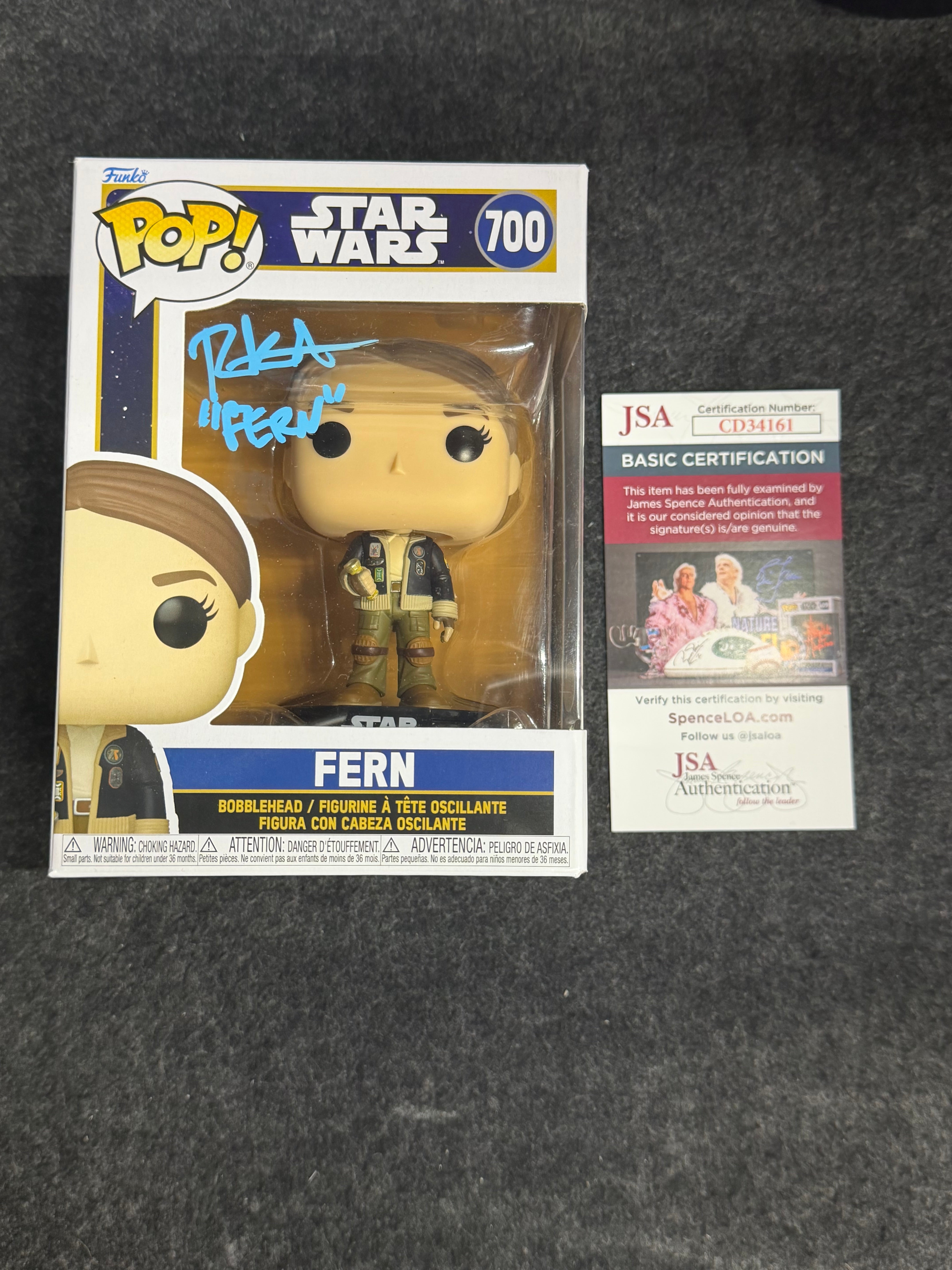 Ryan Kiera Armstrong Signed Fern Star Wars #700 Funko - JSA COA