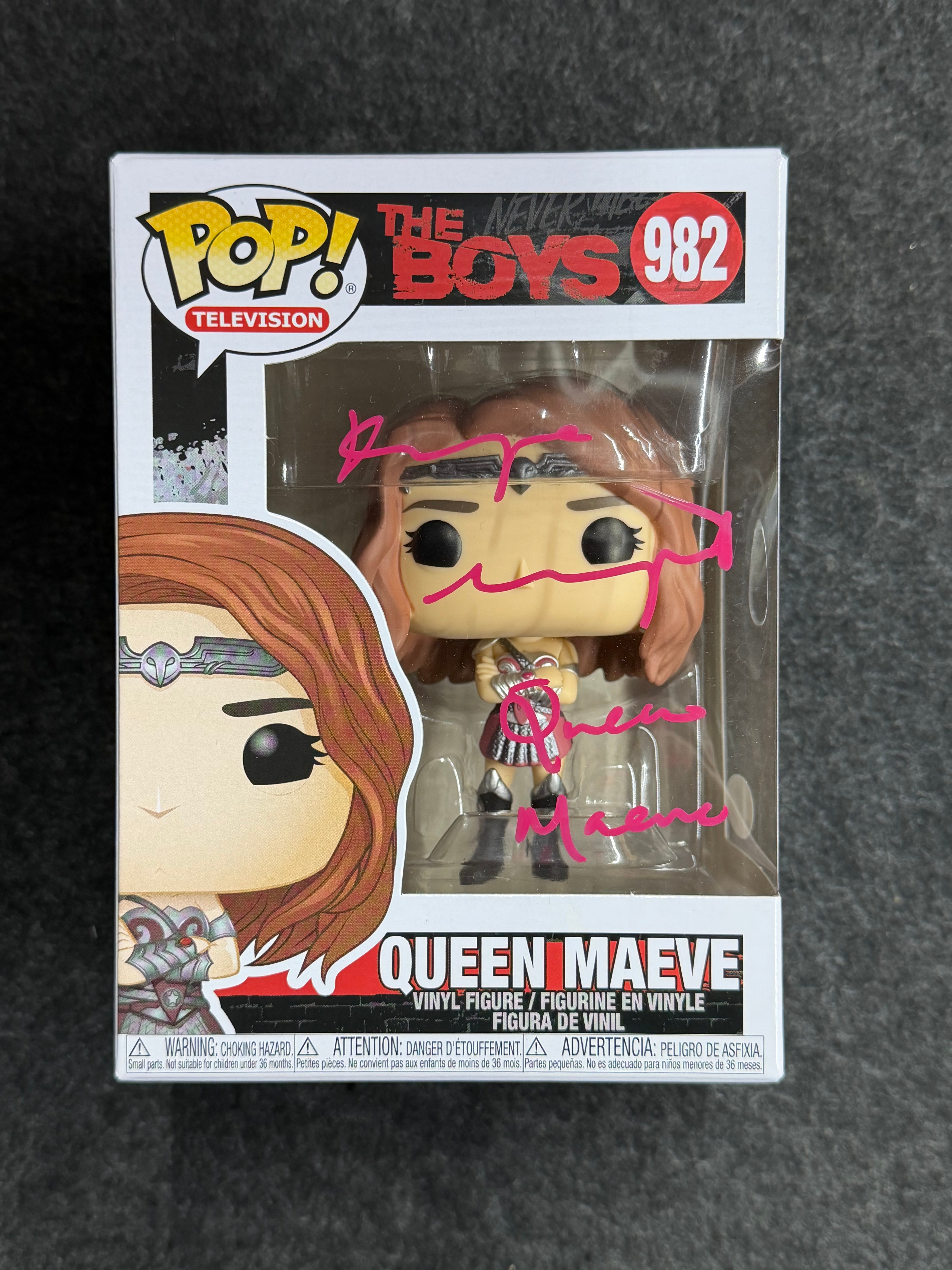 Dominique McElligott Signed The Boys Queen Maeve #982 Funko - JSA Witnessed COA