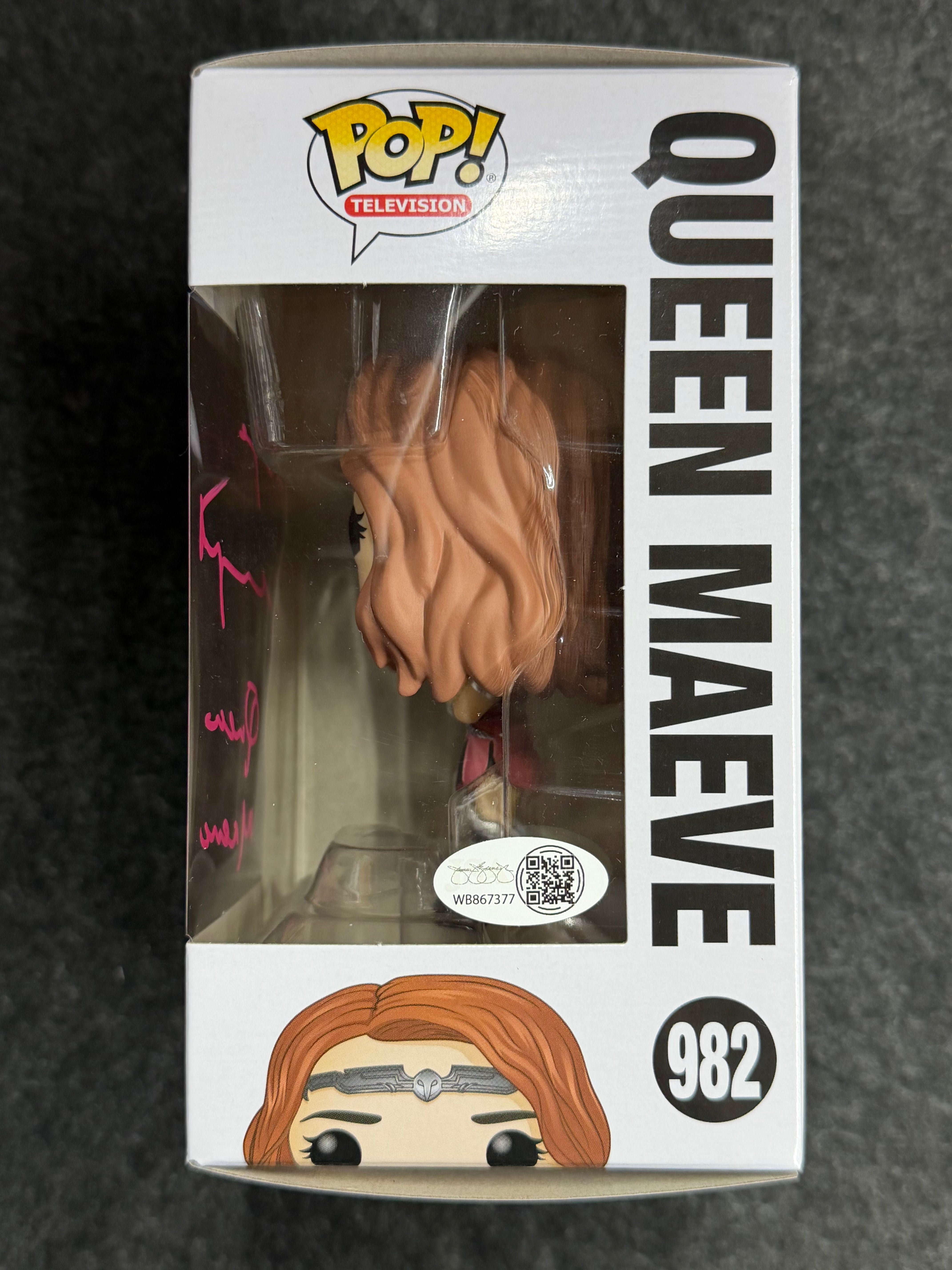 Dominique McElligott Signed The Boys Queen Maeve #982 Funko - JSA Witnessed COA