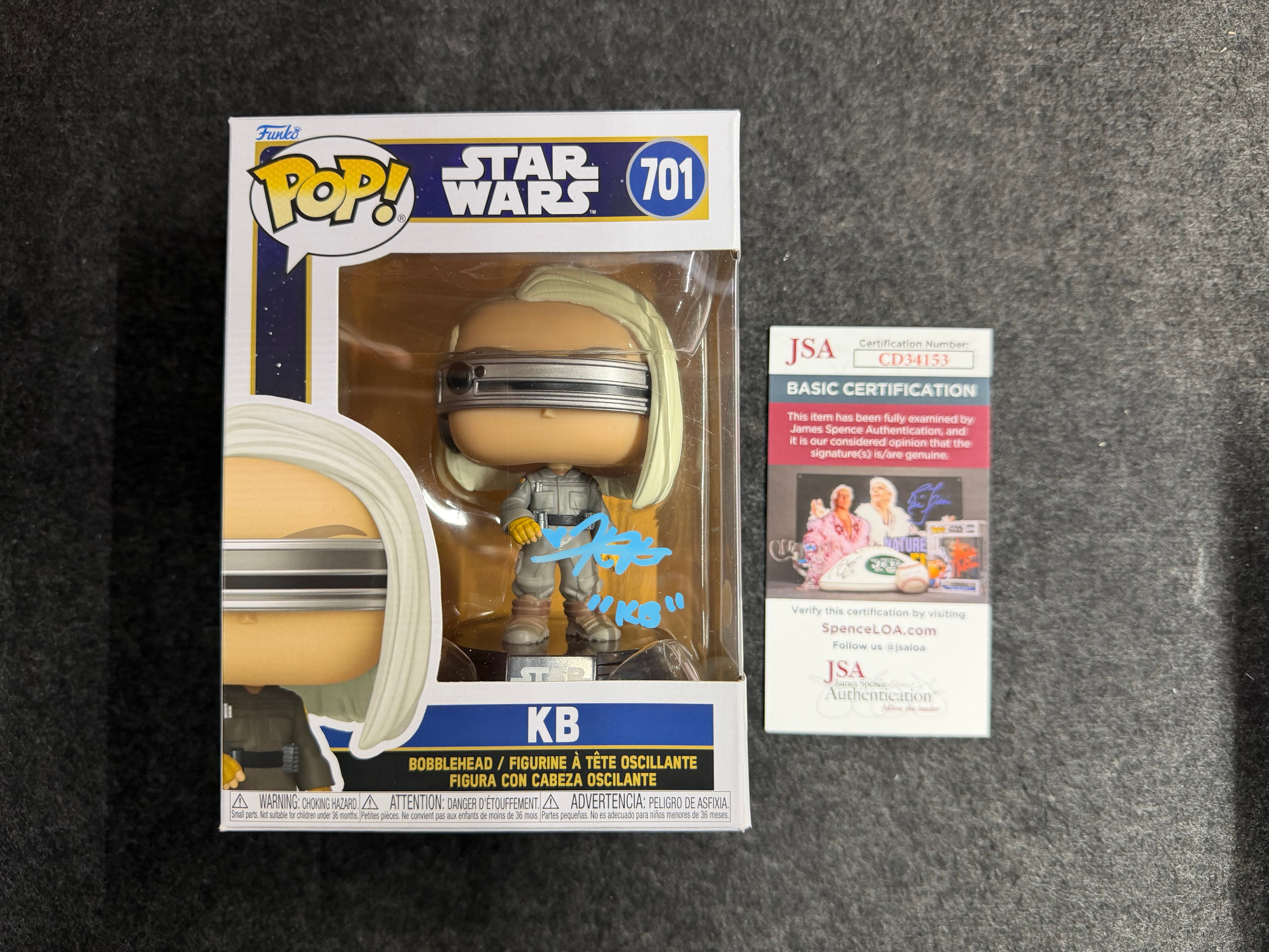 Kyriana Kratter Signed KB Star Wars #701 Funko - JSA COA