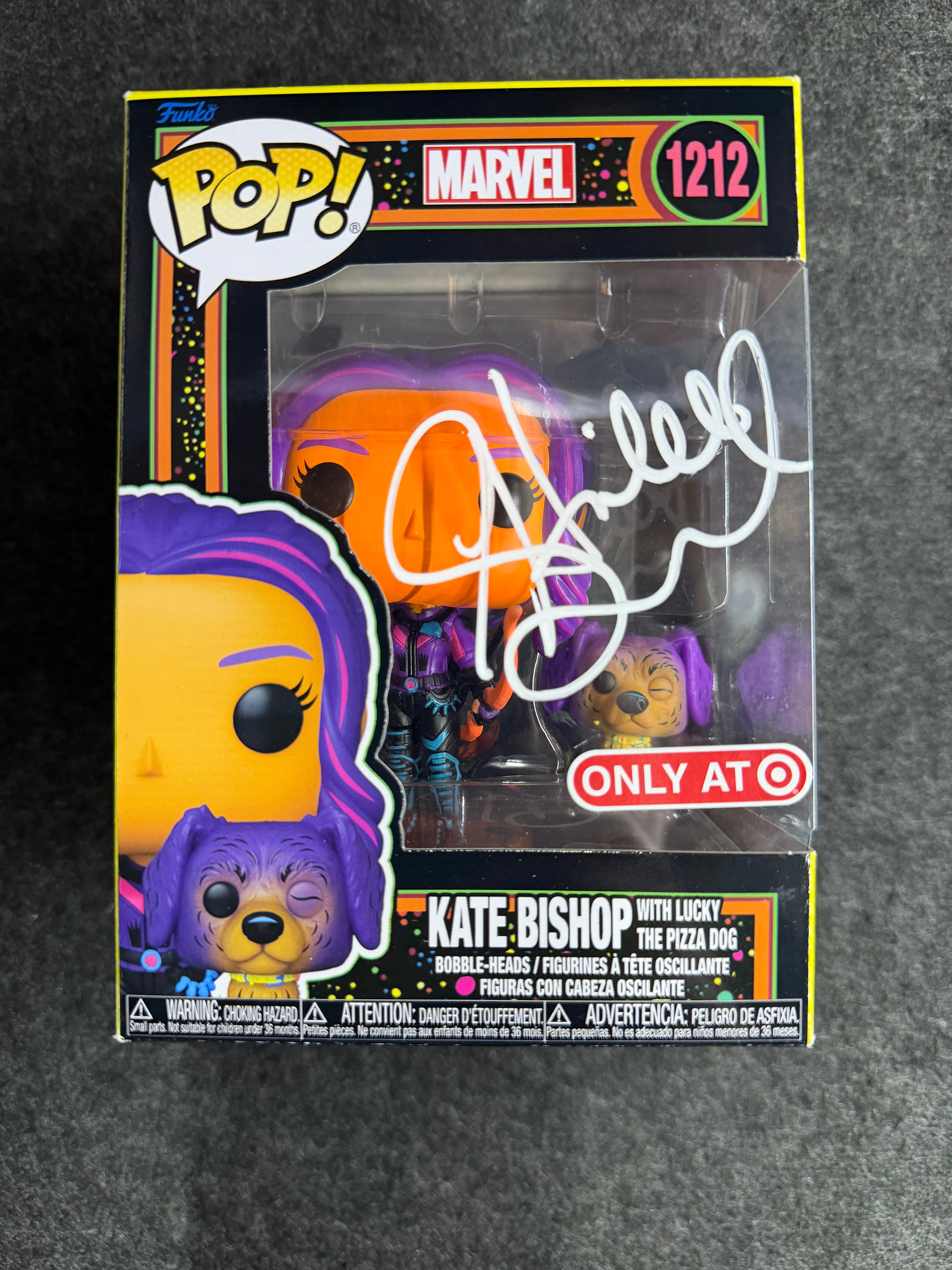 Hailee Steinfeld Signed Kate Bishop Marvel #1212 Funko - Beckett Witnessed COA
