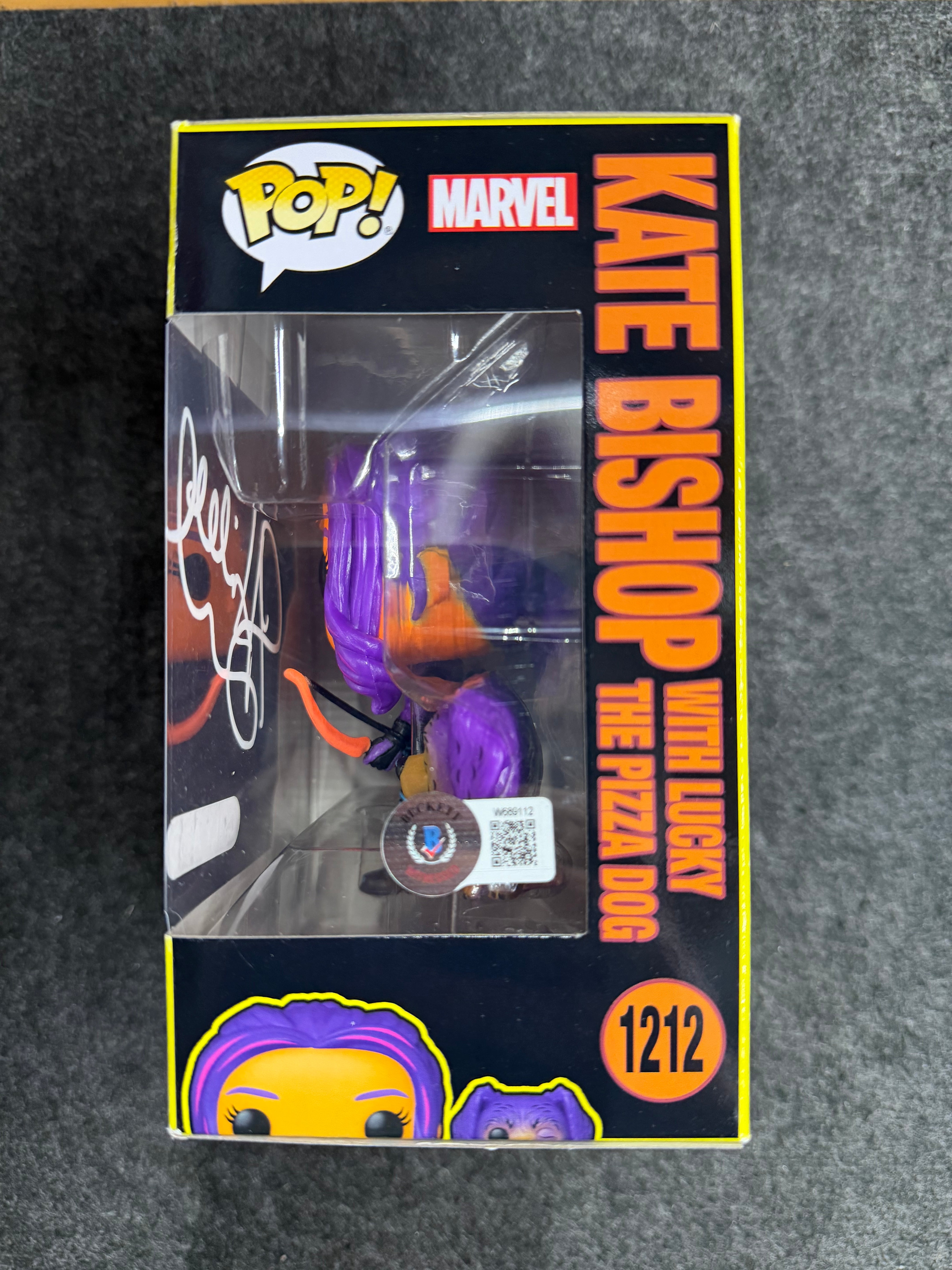 Hailee Steinfeld Signed Kate Bishop Marvel #1212 Funko - Beckett Witnessed COA