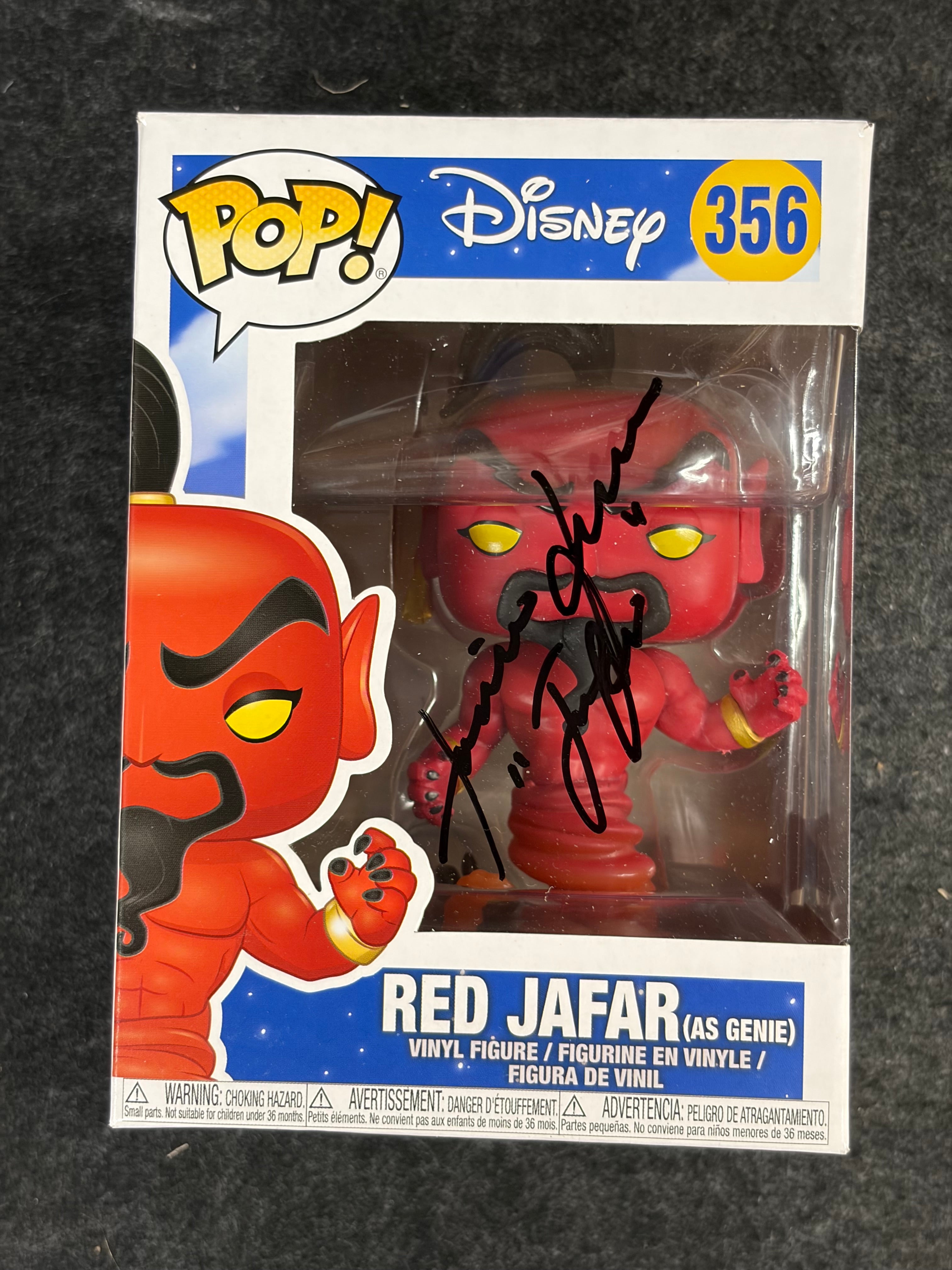 Jonathan Freeman Signed Red Jafar (as Genie) Disney #356 Funko - Beckett COA