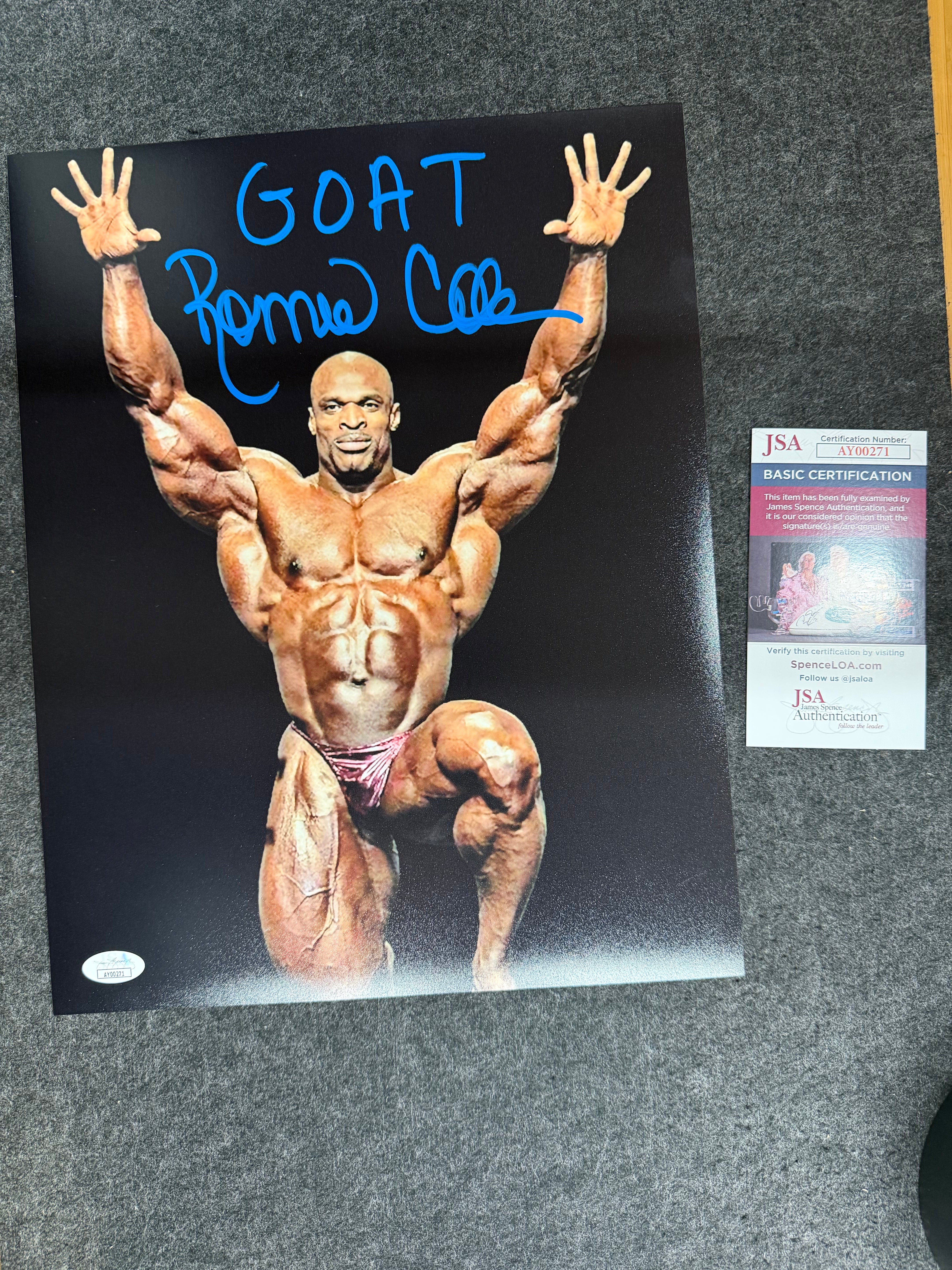Ronnie Coleman Signed 11x14 Photo – Autographed - JSA COA
