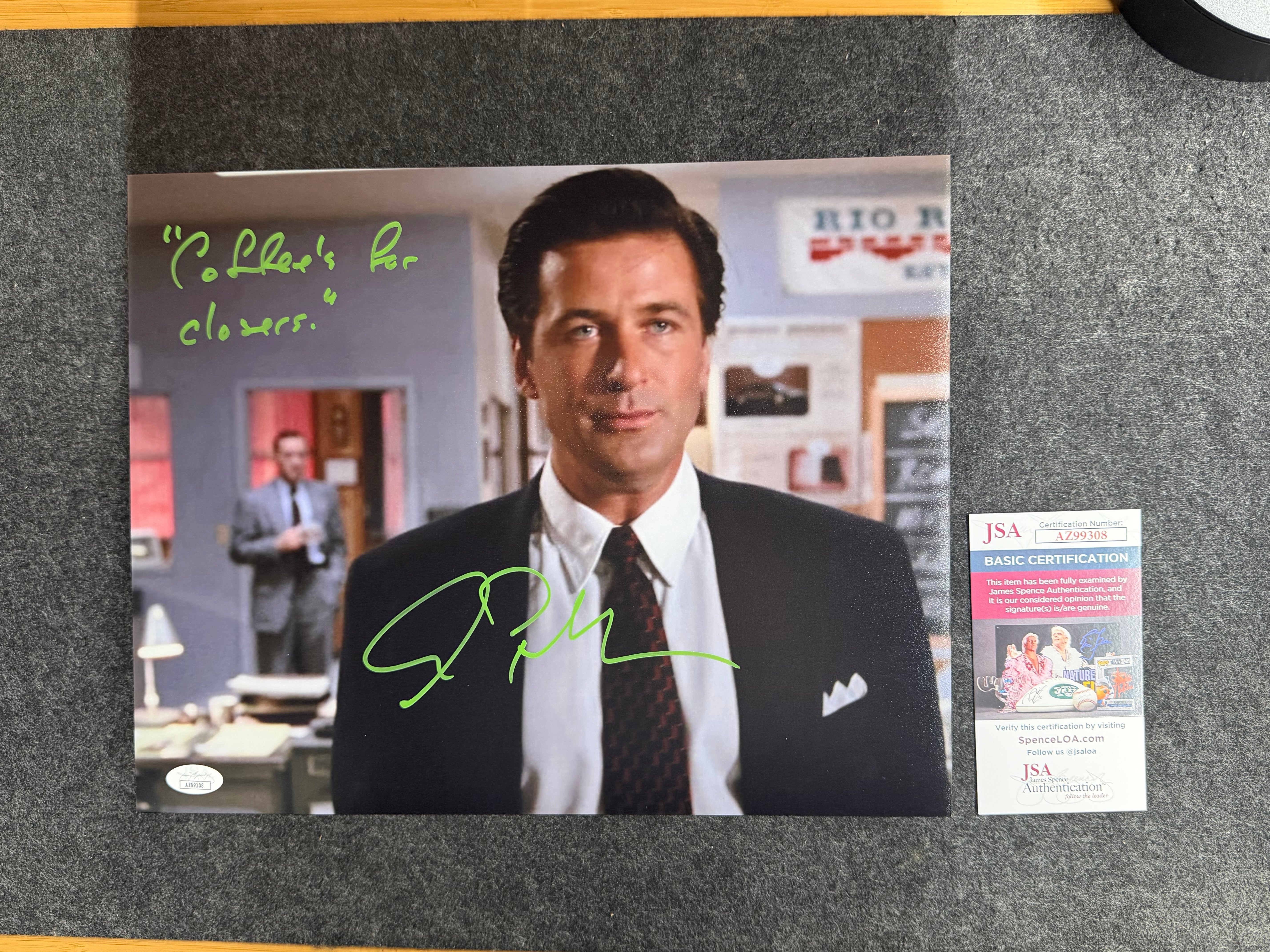 Alec Baldwin Signed 11x14 Glengarry Glen Ross Photo - JSA COA