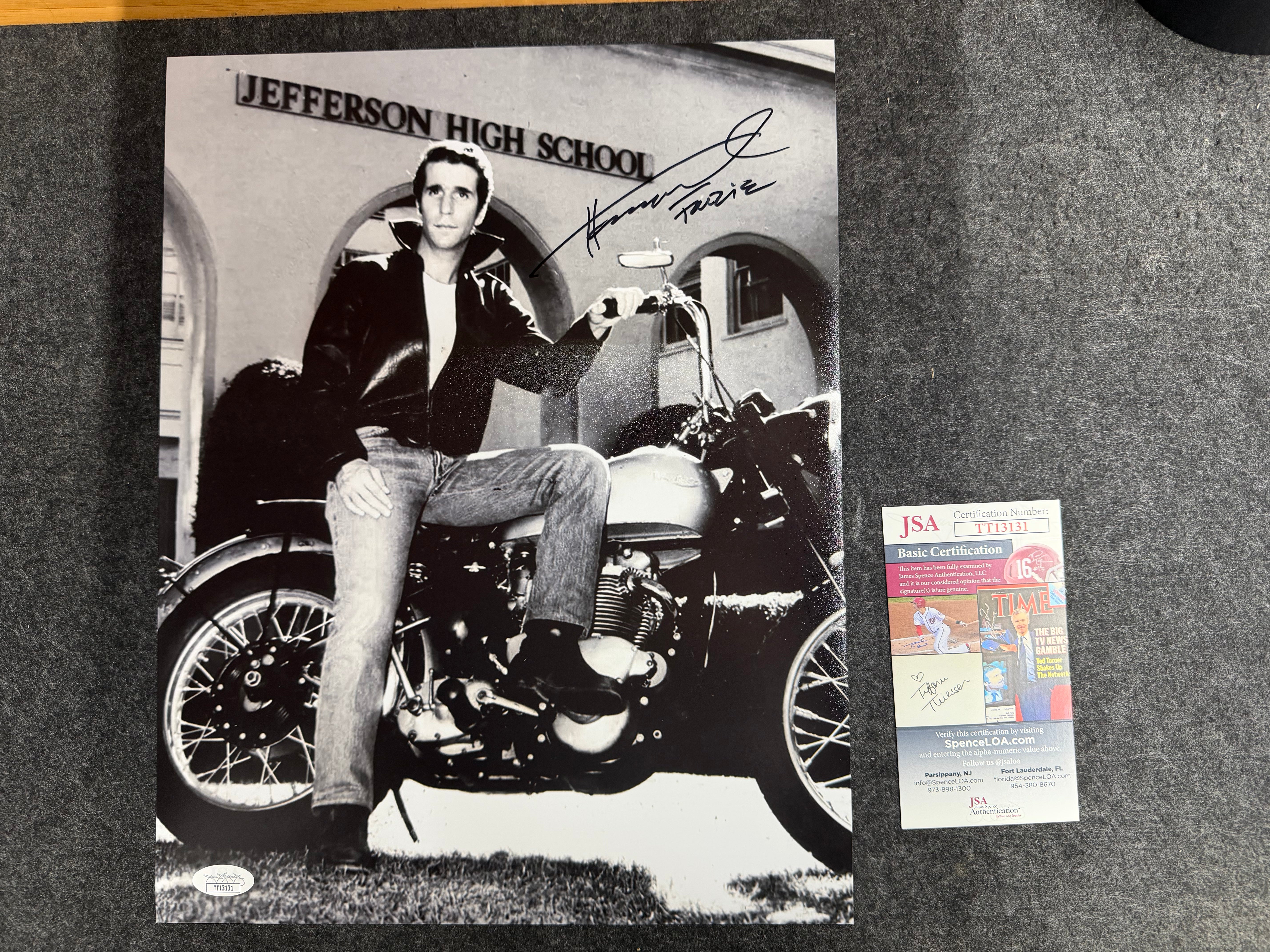 Henry Winkler Signed 11x14 Happy Days Photo - JSA COA