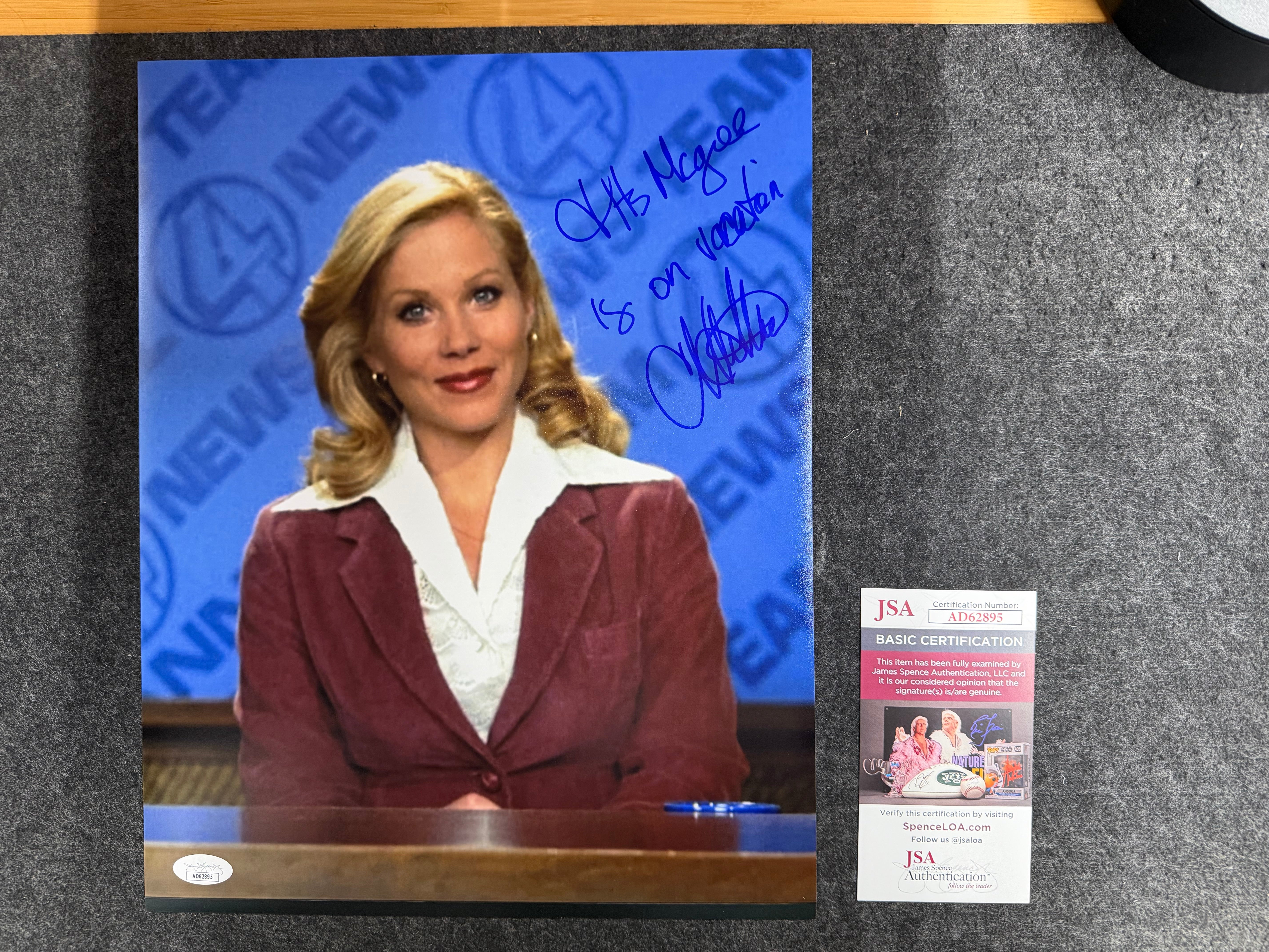 Christina Applegate Signed 11x14 Anchorman: The Legend of Ron Burgundy Photo - JSA COA