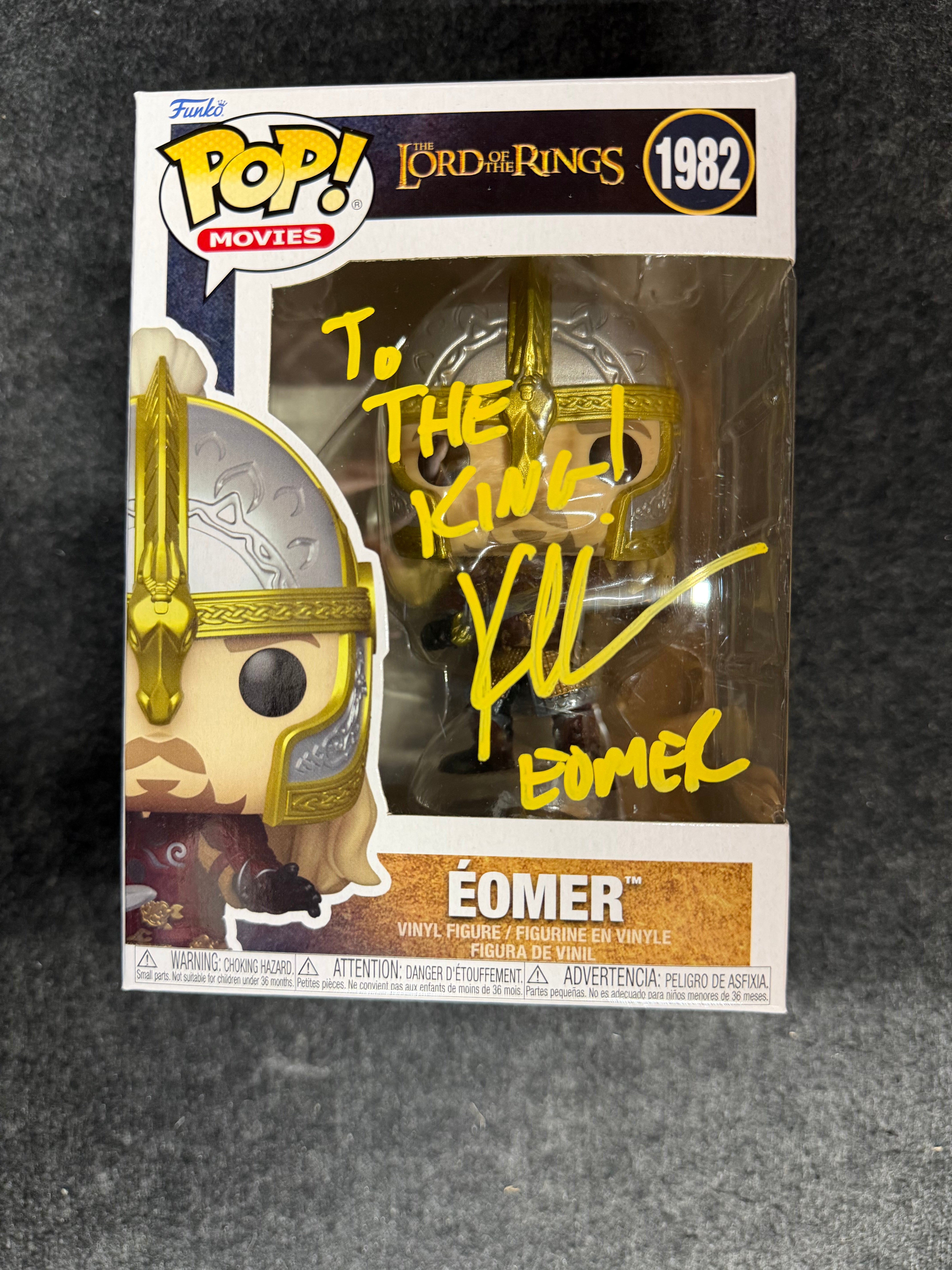 Karl Urban Signed The Lord of the Rings Eomer #1982 Funko WITH QUOTE - JSA COA