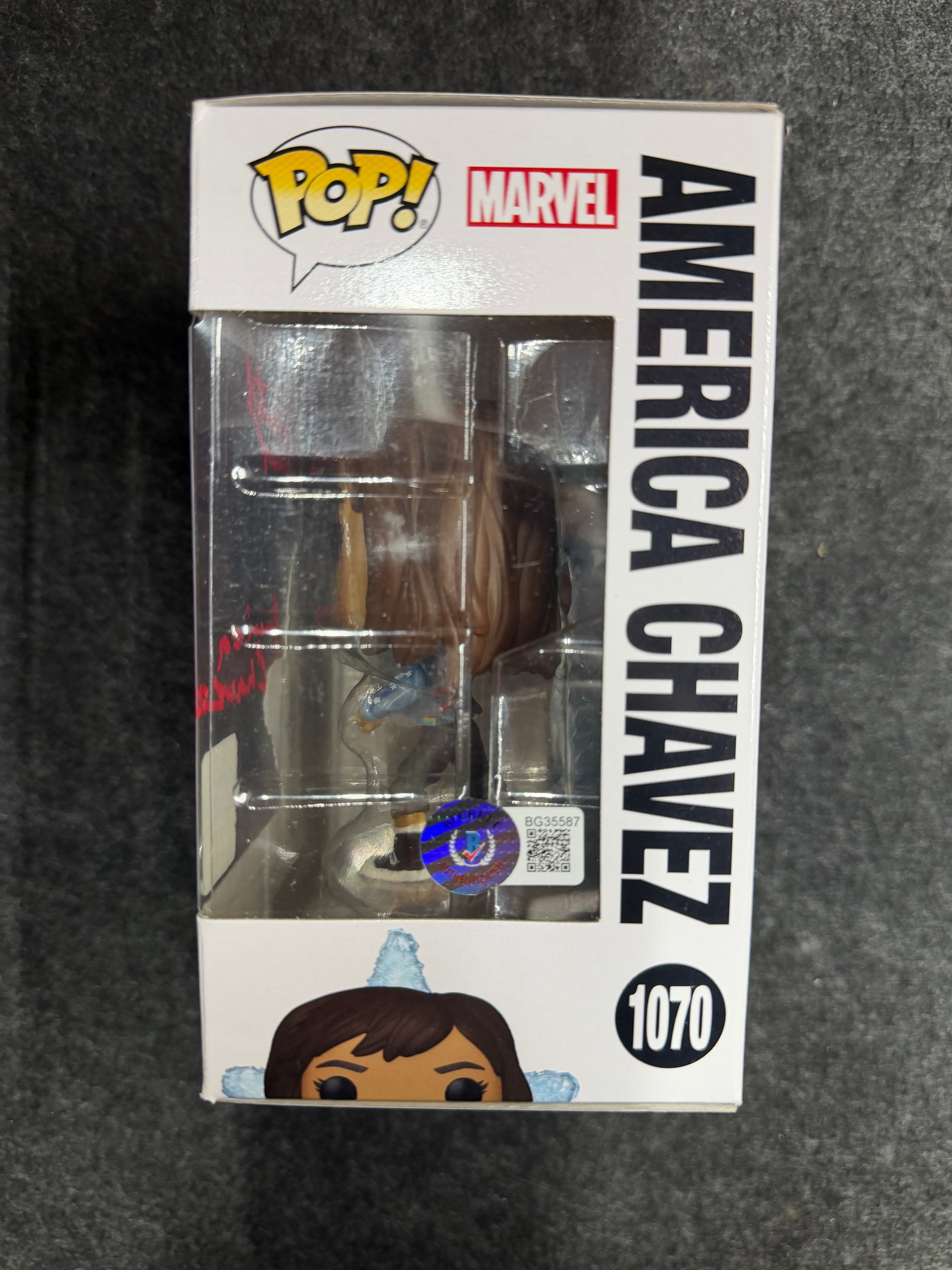 Xochitl Gomez Signed America Chavez #1070 Funko - Beckett COA