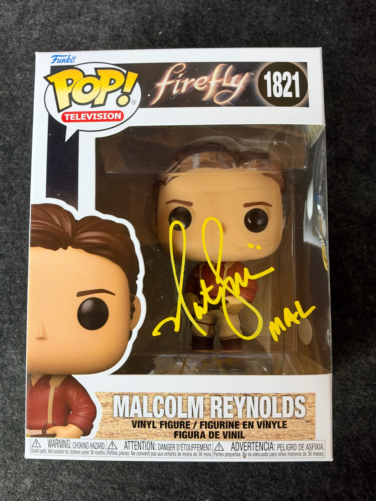 Nathan Fillion Signed Malcolm Reynolds Firefly #1821 Funko - JSA Witnessed