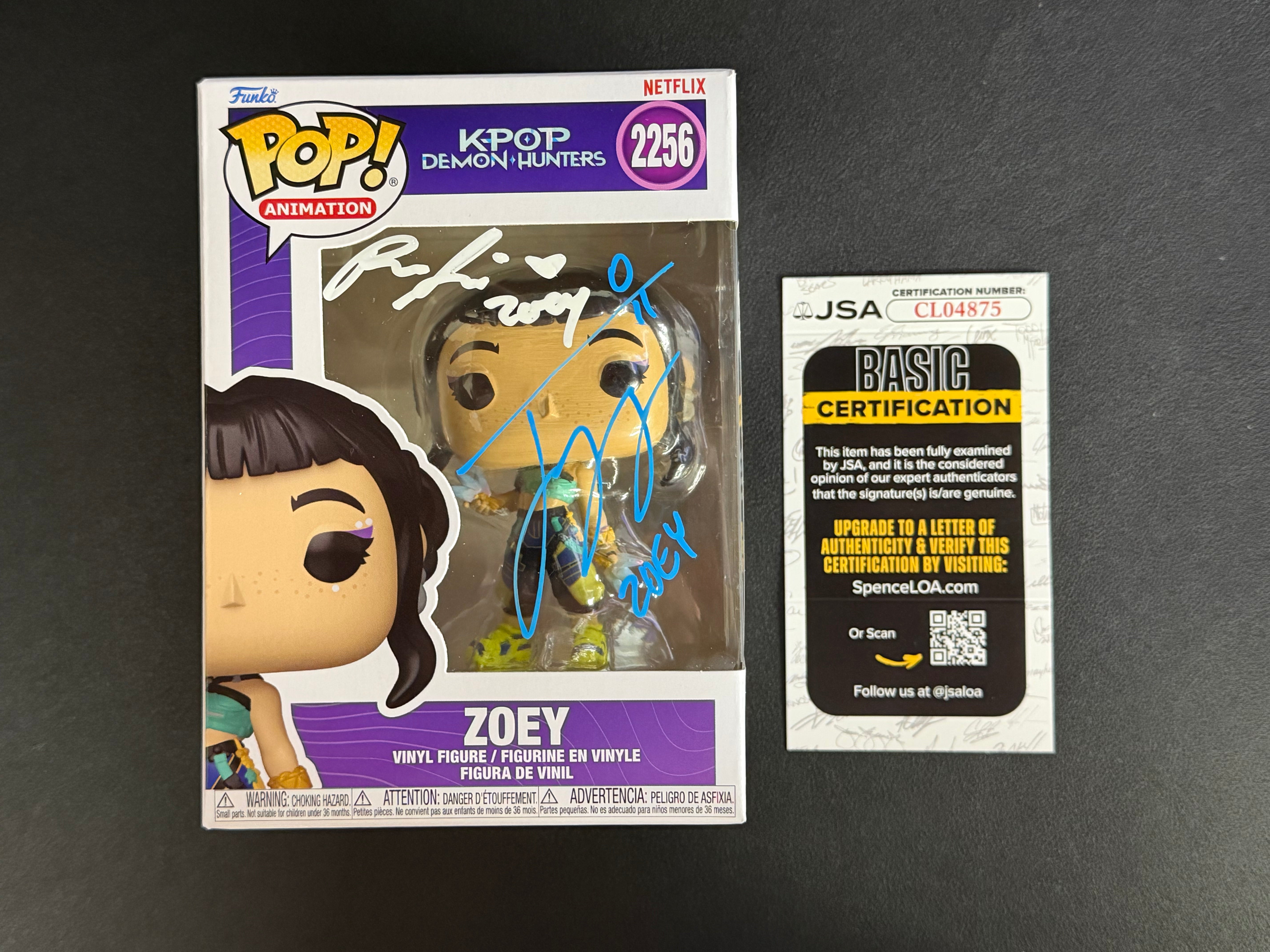 Rei Ami Ji-young Yoo Signed Funko Pop Zoey #2256 - KPop Demon Hunters Autographed - JSA COA