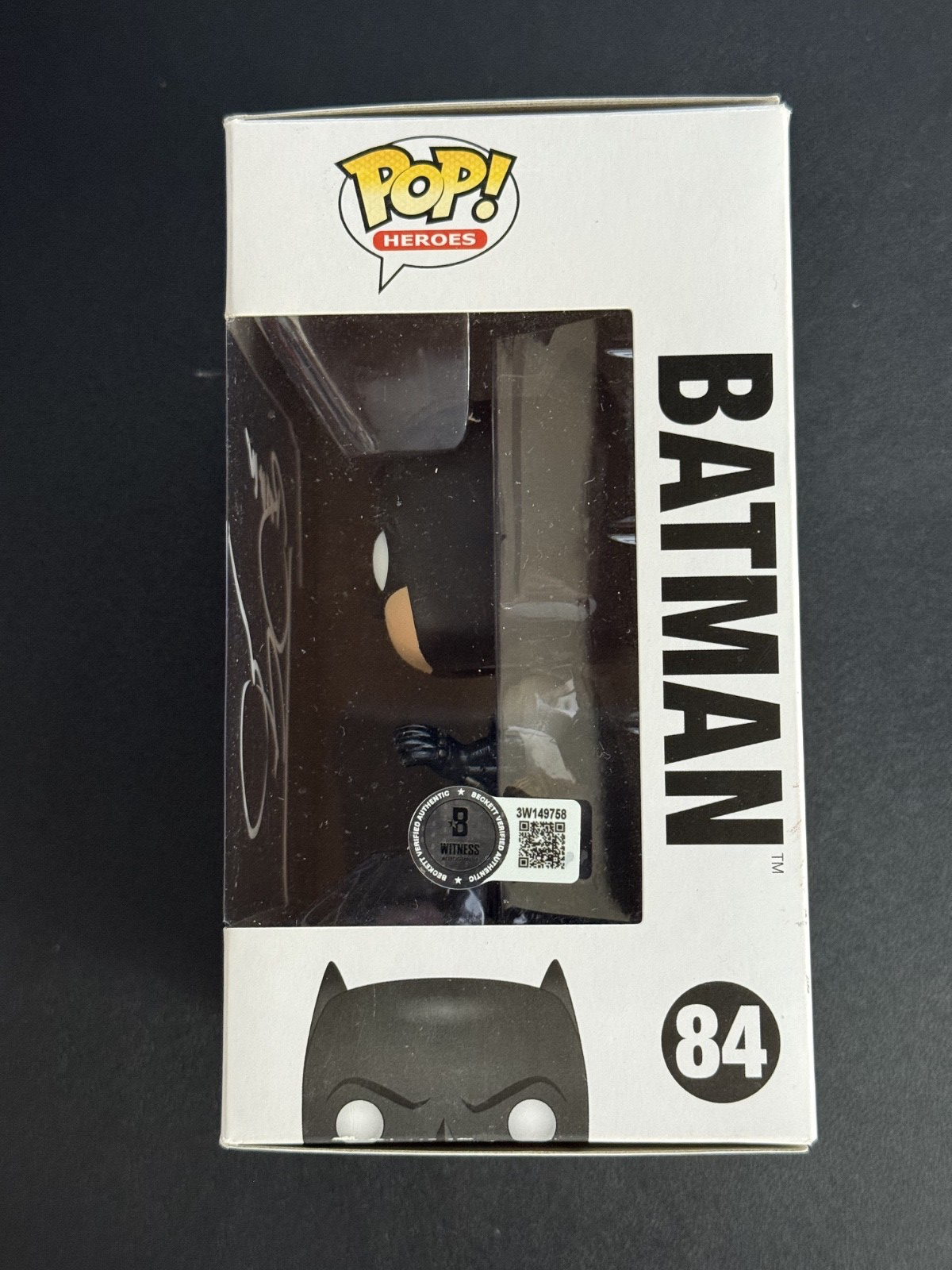 Ben Affleck Signed Batman v Superman 84 Funko Pop w CN+ Beckett Witness COA