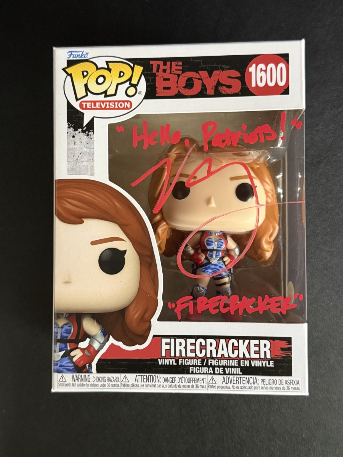 Valorie Curry Signed Firecracker The Boys Funko Pop W/ QUOTE + JSA COA