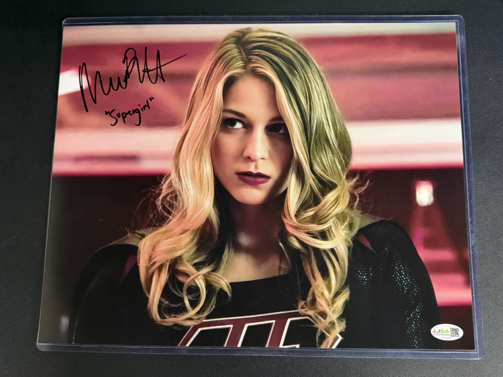 Melissa Benoist Signed 11x14 Photo as Supergirl CW – JSA COA